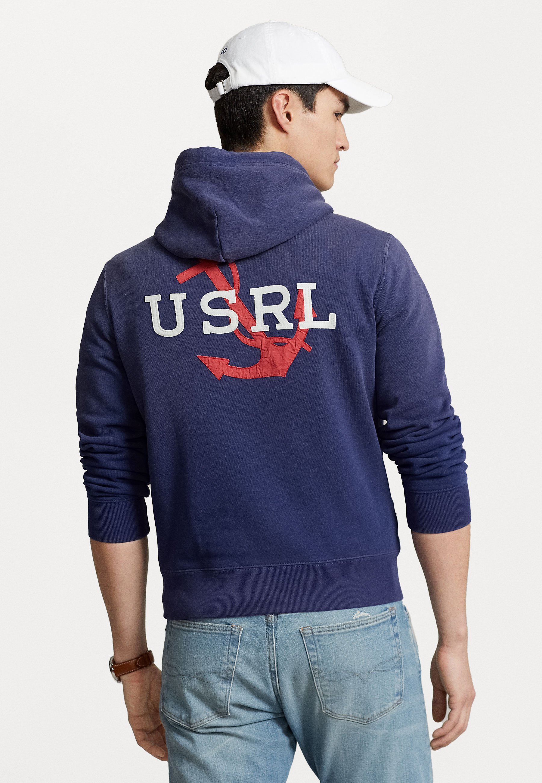 Polo Ralph Lauren HOOD LONG SLEEVE - Hoodie - dark cobalt/blue
