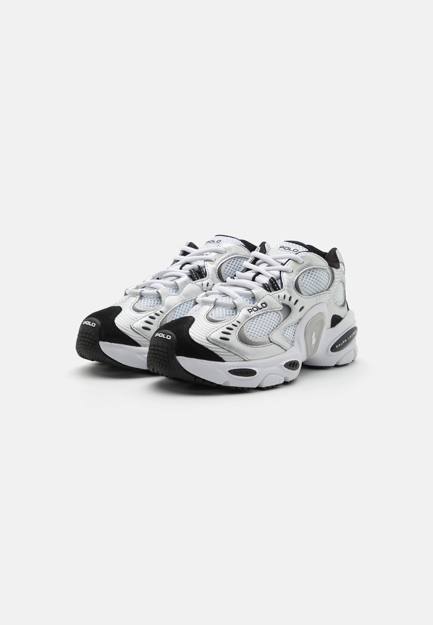 Polo Ralph Lauren LACE - Trainers - silver/black/silver-coloured