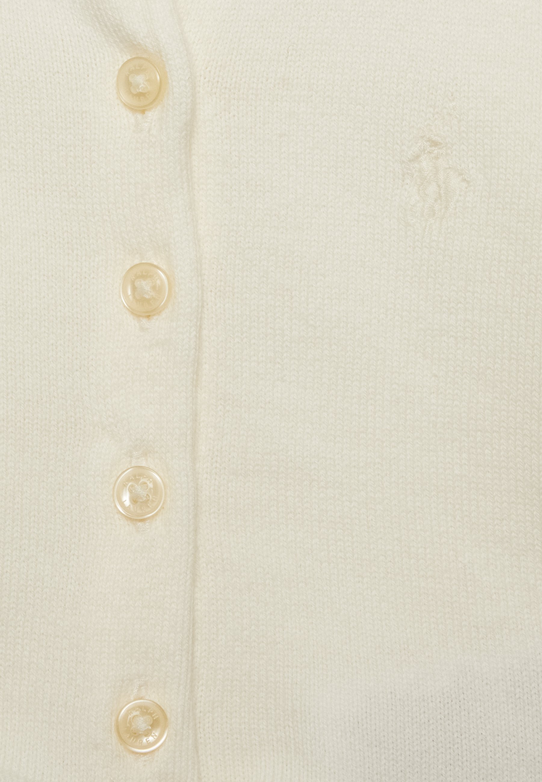 Polo Ralph Lauren PEPLUM CARD - Cardigan - clubhouse cream/off-white