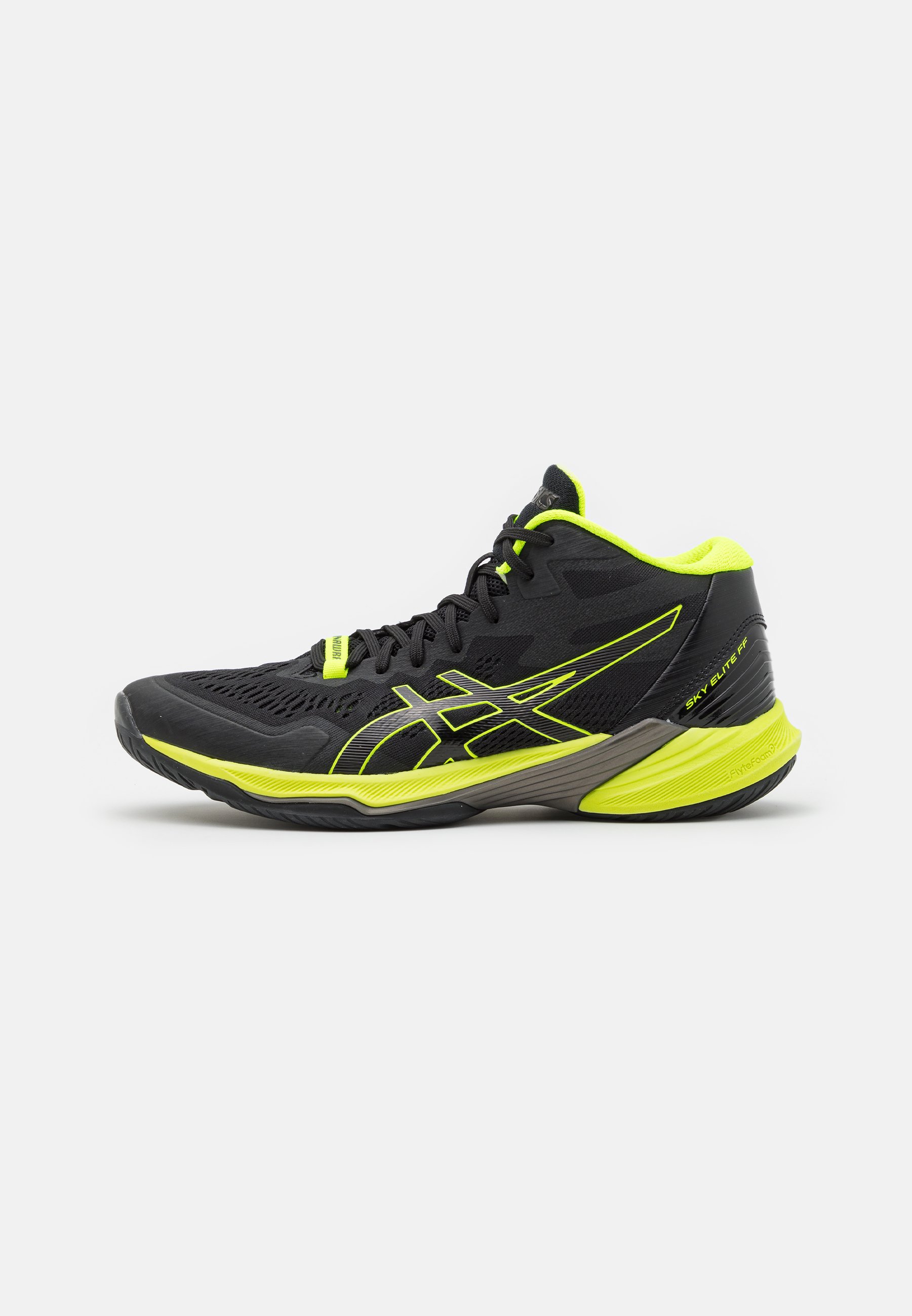 ASICS SKY ELITE FF 2 MT - Volleyball shoes - black/safety yellow/black