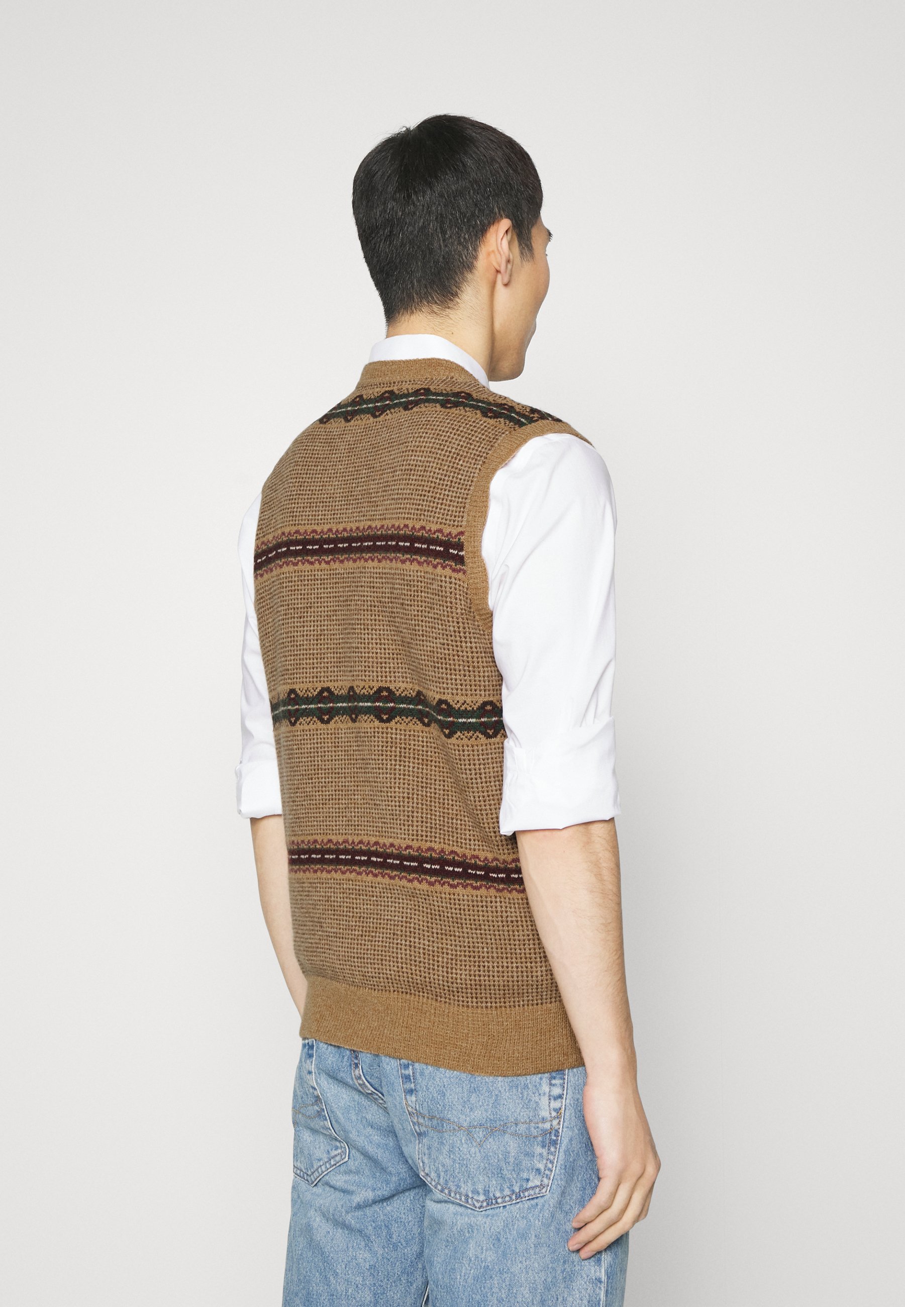 Polo Ralph Lauren FAIR ISLE WOOL SLEEVELESS JUMPER - Jumper - camel/multi/camel