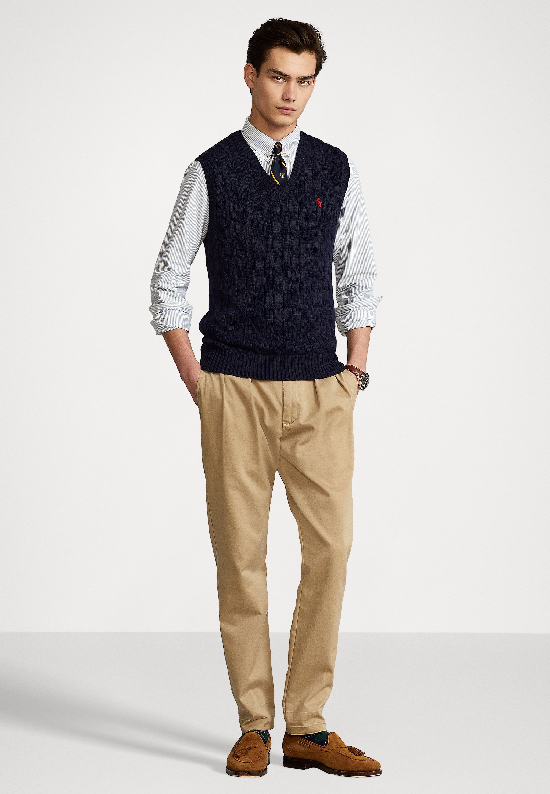 Polo Ralph Lauren CABLEVEST SLEEVELESS - Jumper - hunter navy/dark blue