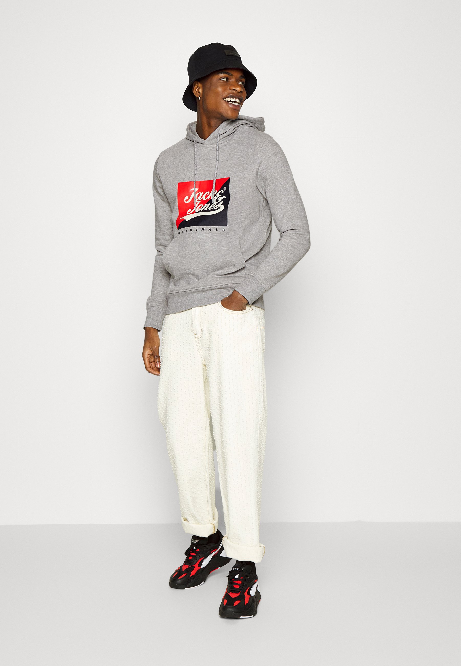 Jack &Jones JORBECKS  - Sweatshirt - light grey melange/mottled light grey