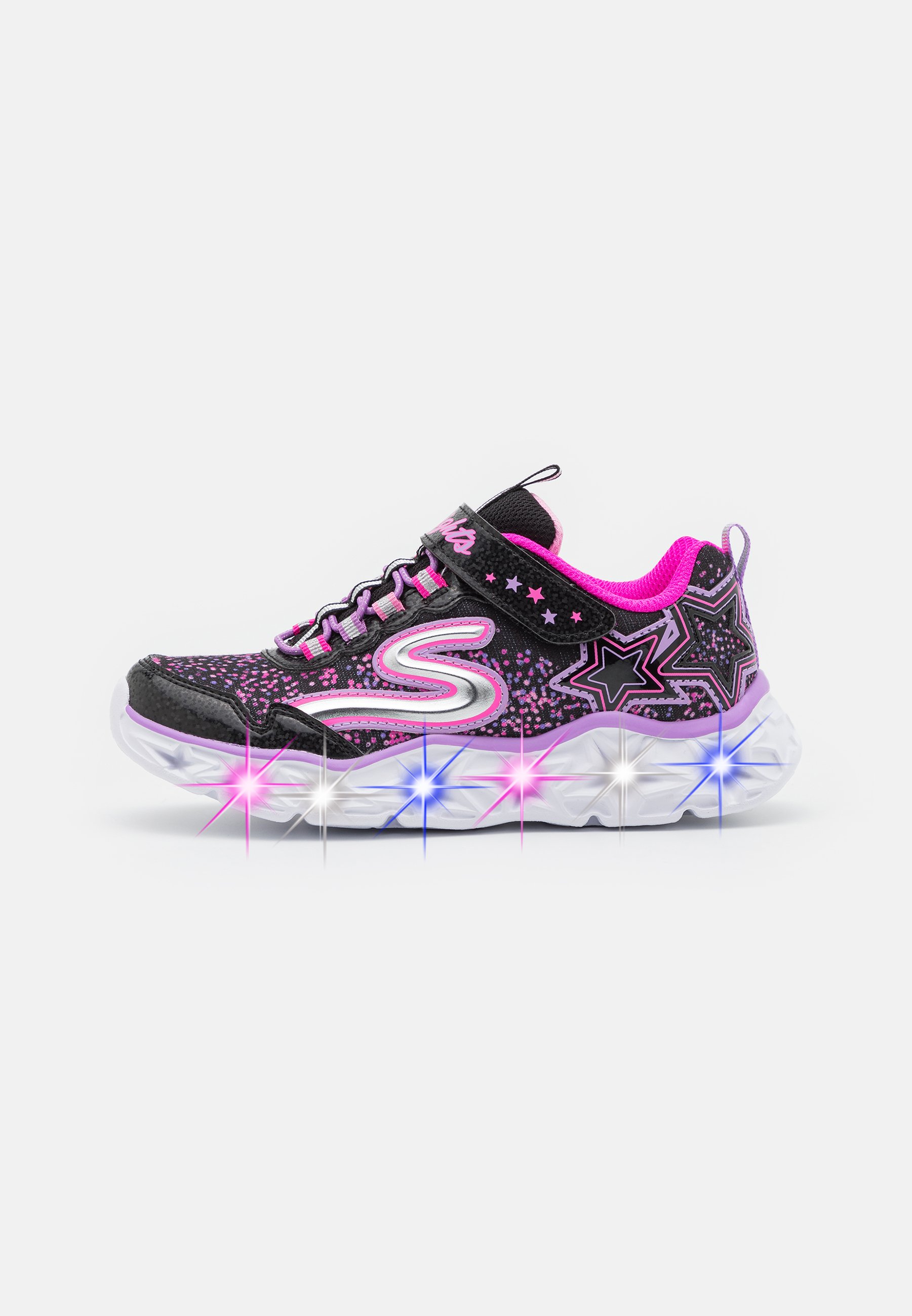 Skechers GALAXY LIGHTS - Trainers - black/multi-coloured/black