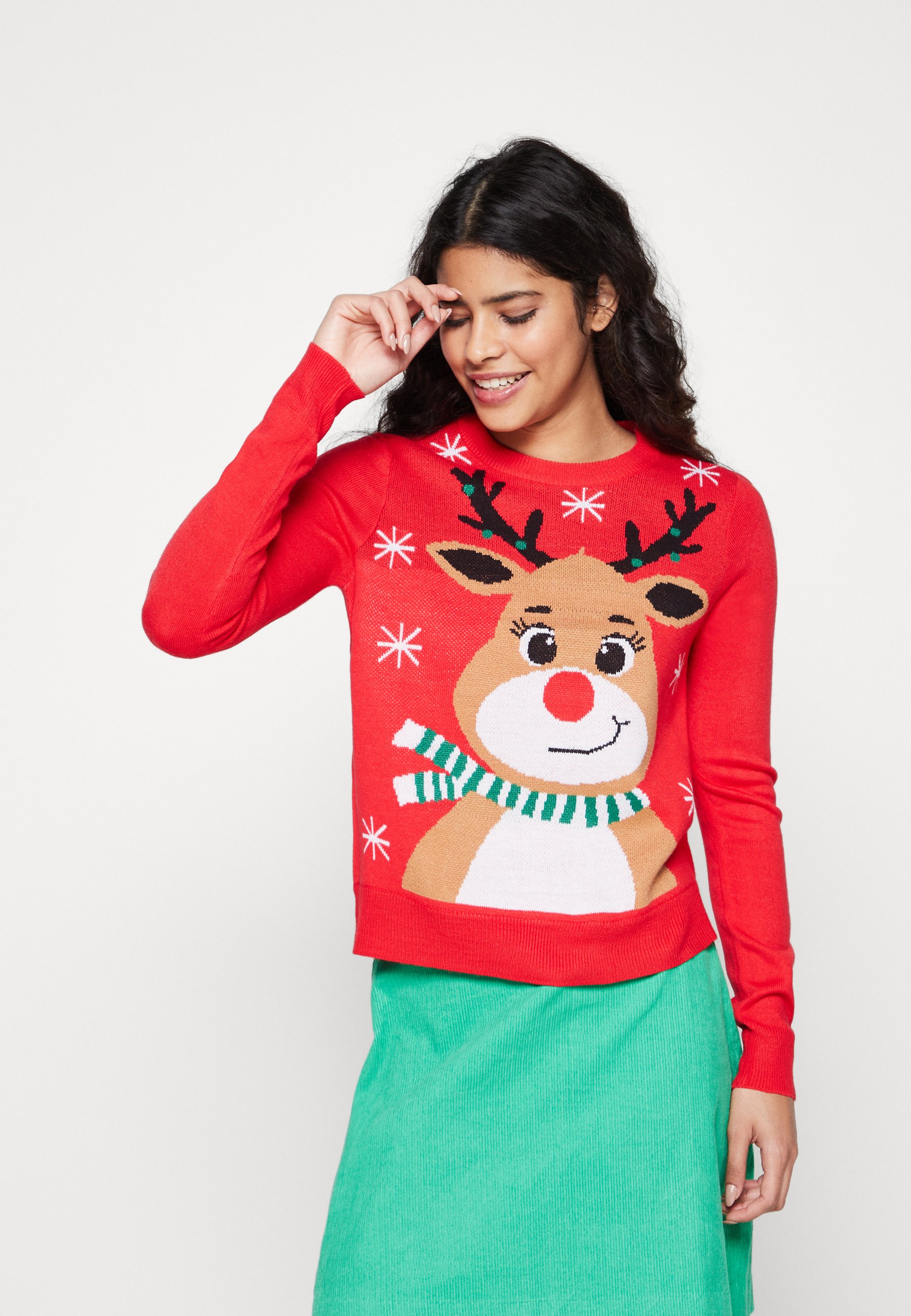 ONLY ONLXMAS RUDOLPHIA - Jumper - flame scarlet/red