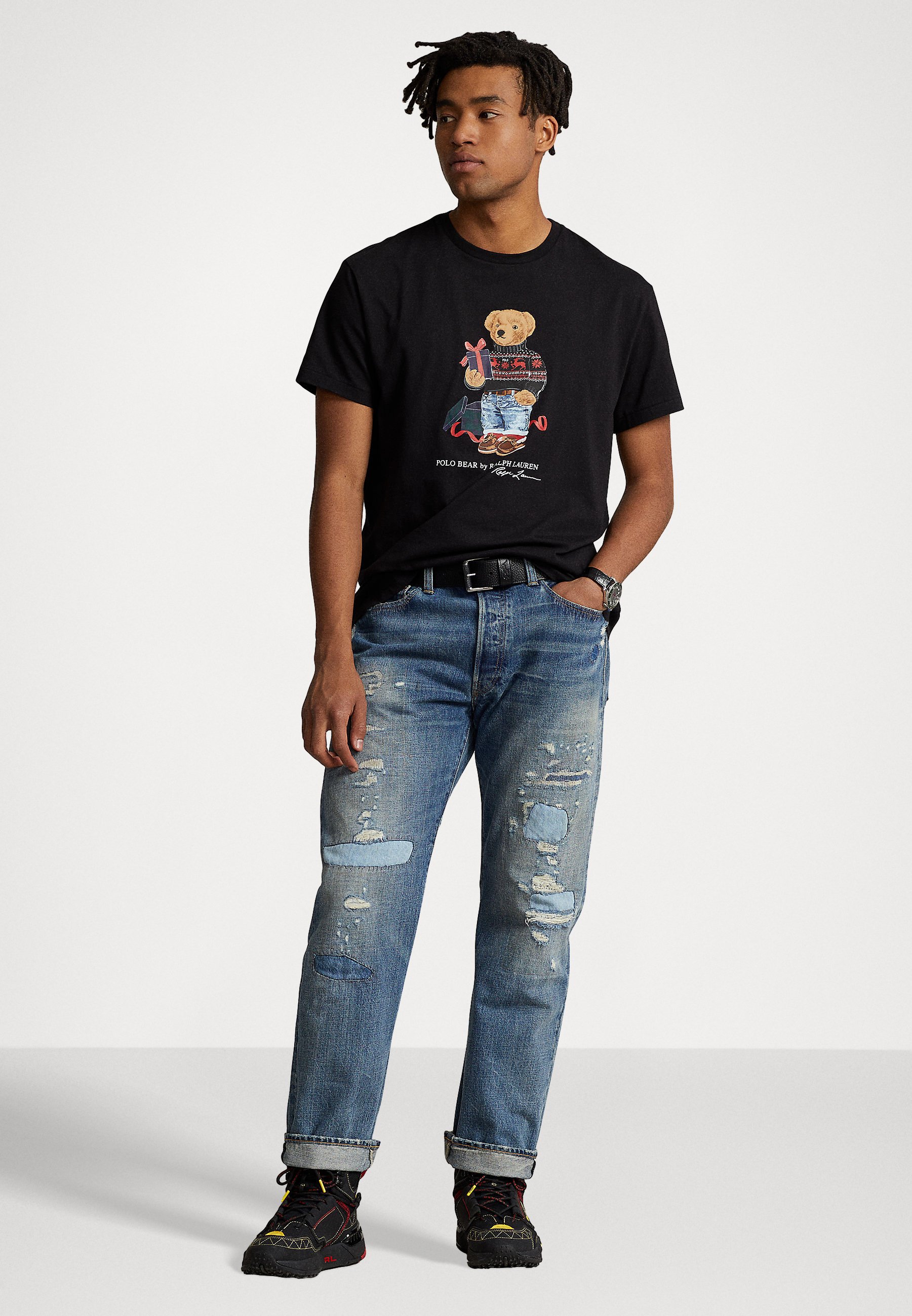 Polo Ralph Lauren SHORT SLEEVE - Print T-shirt - black gift bear/black