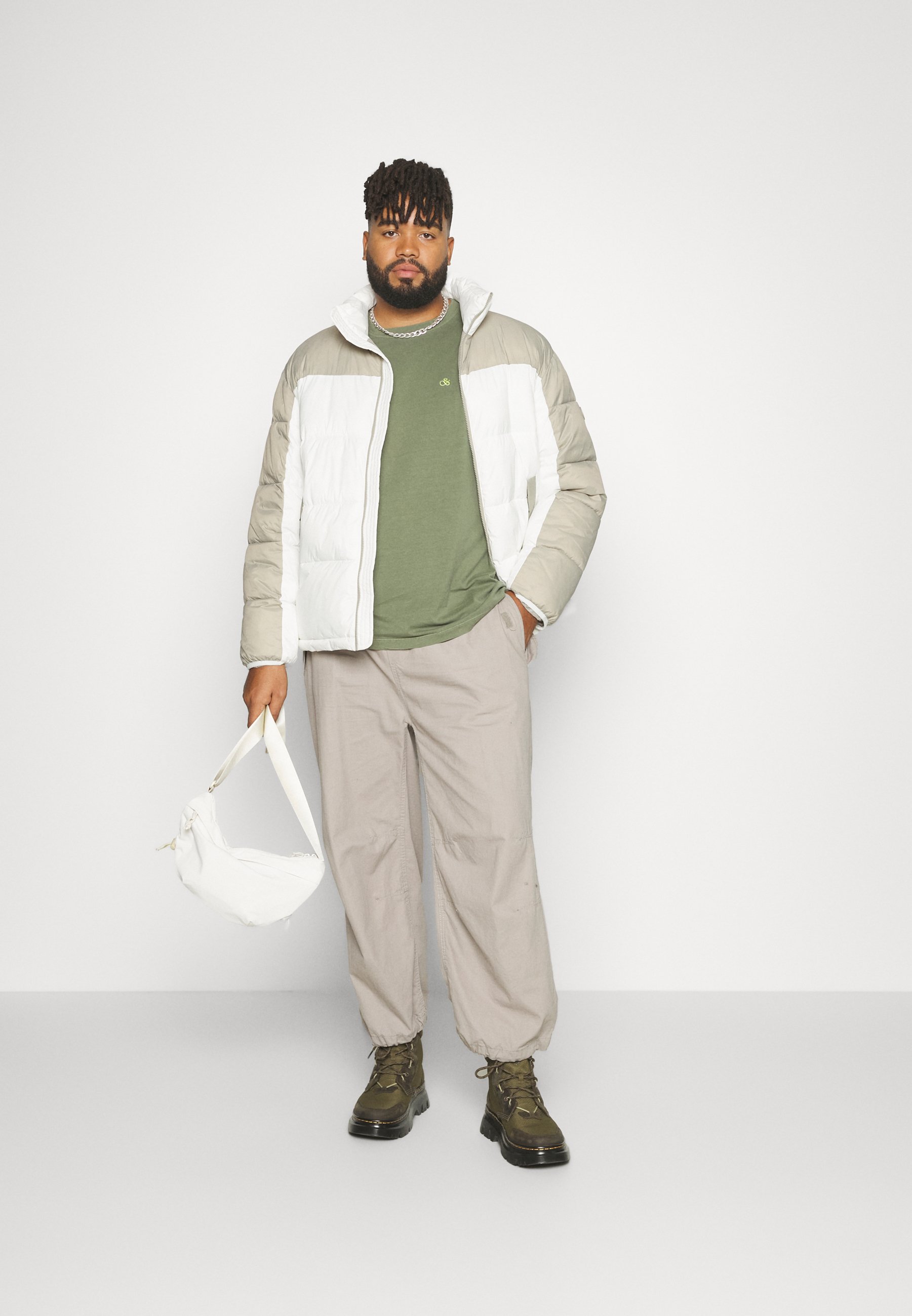 Scotch & Soda REGULAR FIT LOGO - Basic T-shirt - khaki