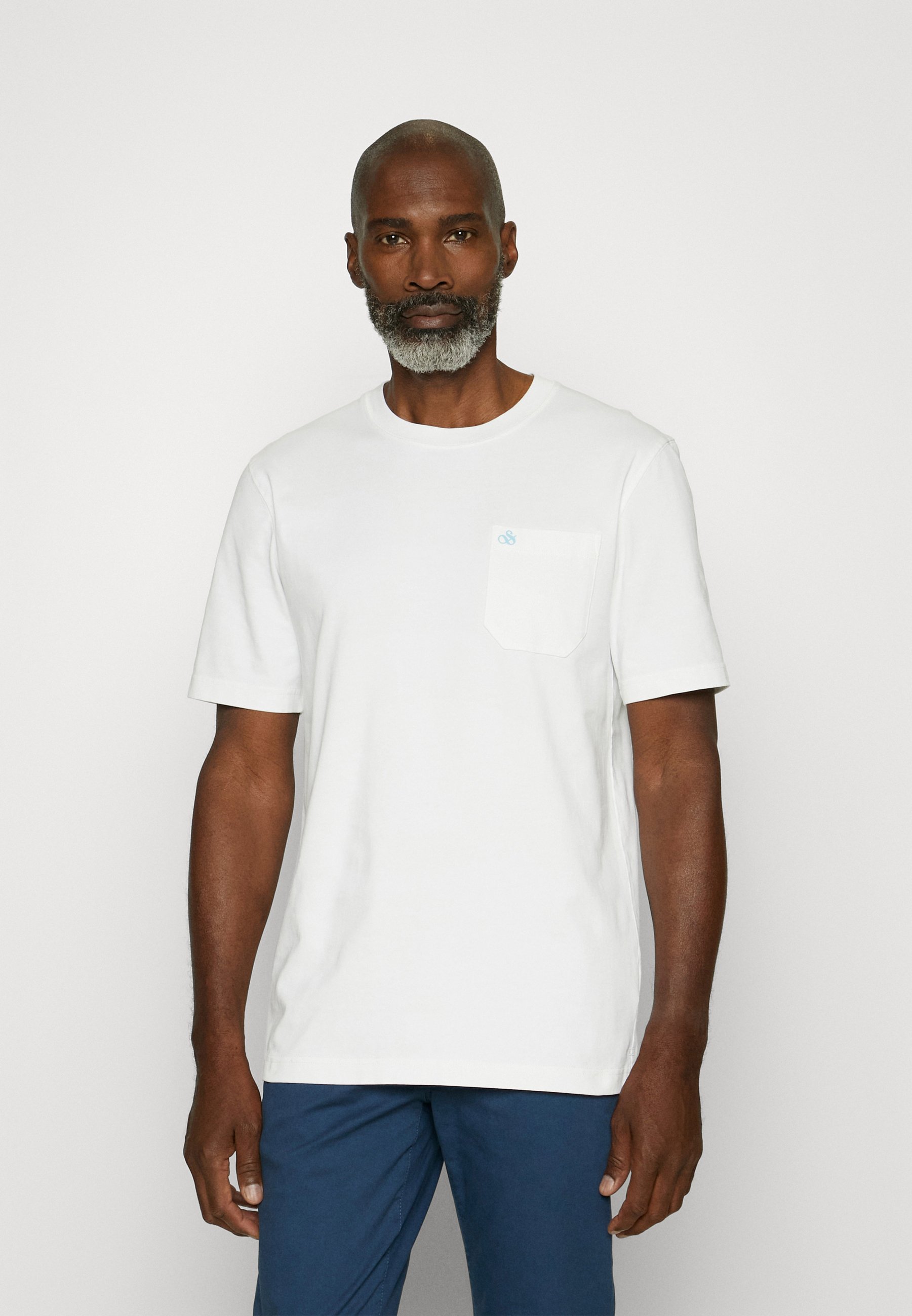 Scotch & Soda CHEST POCKET  - Basic T-shirt - white
