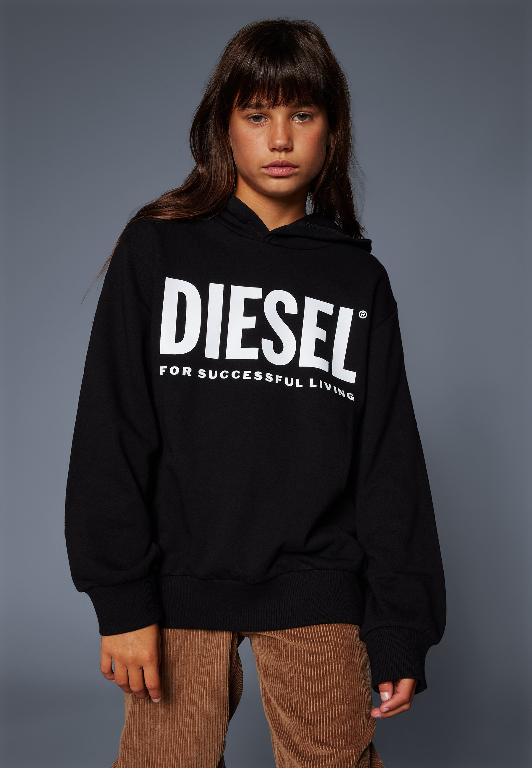 Diesel LSFORT DI OVER HOOD UNISEX - Hoodie - nero/black