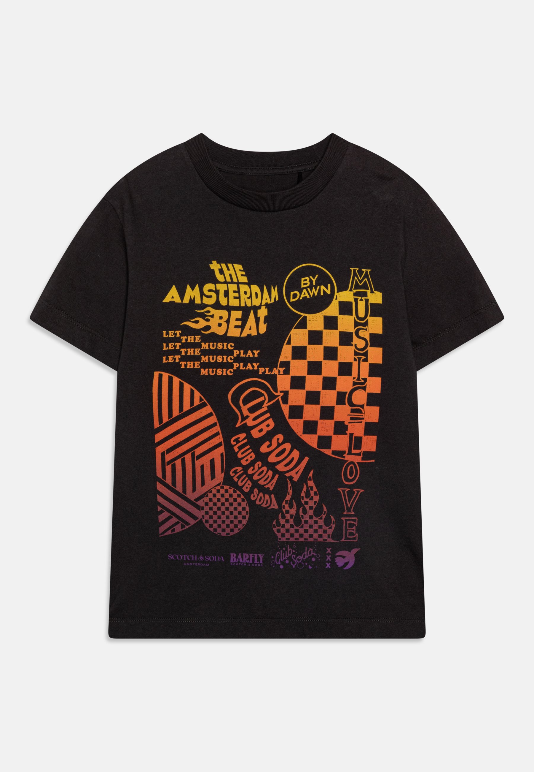 Scotch & Soda CONVERSION RELAXED FIT WITH WASHING - Print T-shirt - antra/anthracite