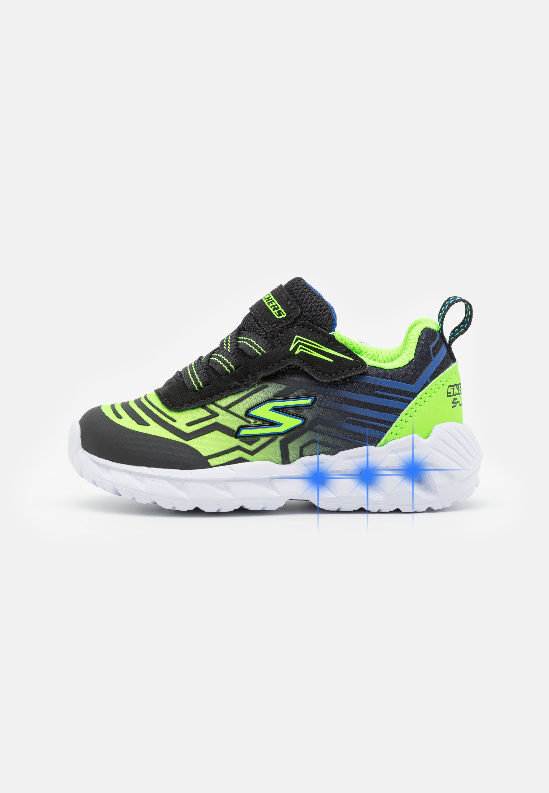 Skechers MAGNA LIGHTS - Trainers - black/blue/lime/black