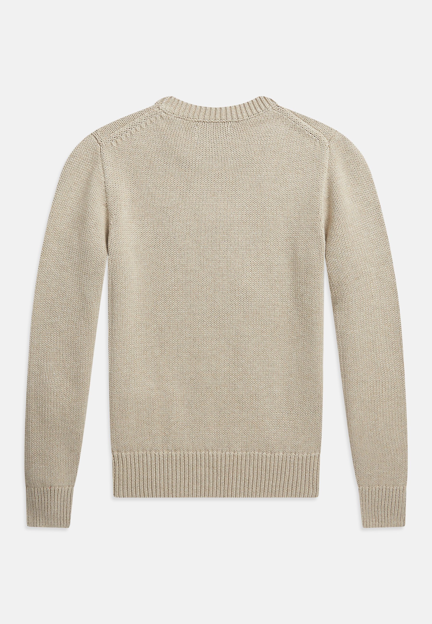 Polo Ralph Lauren BEAR - Jumper - oatmeal heather/off-white