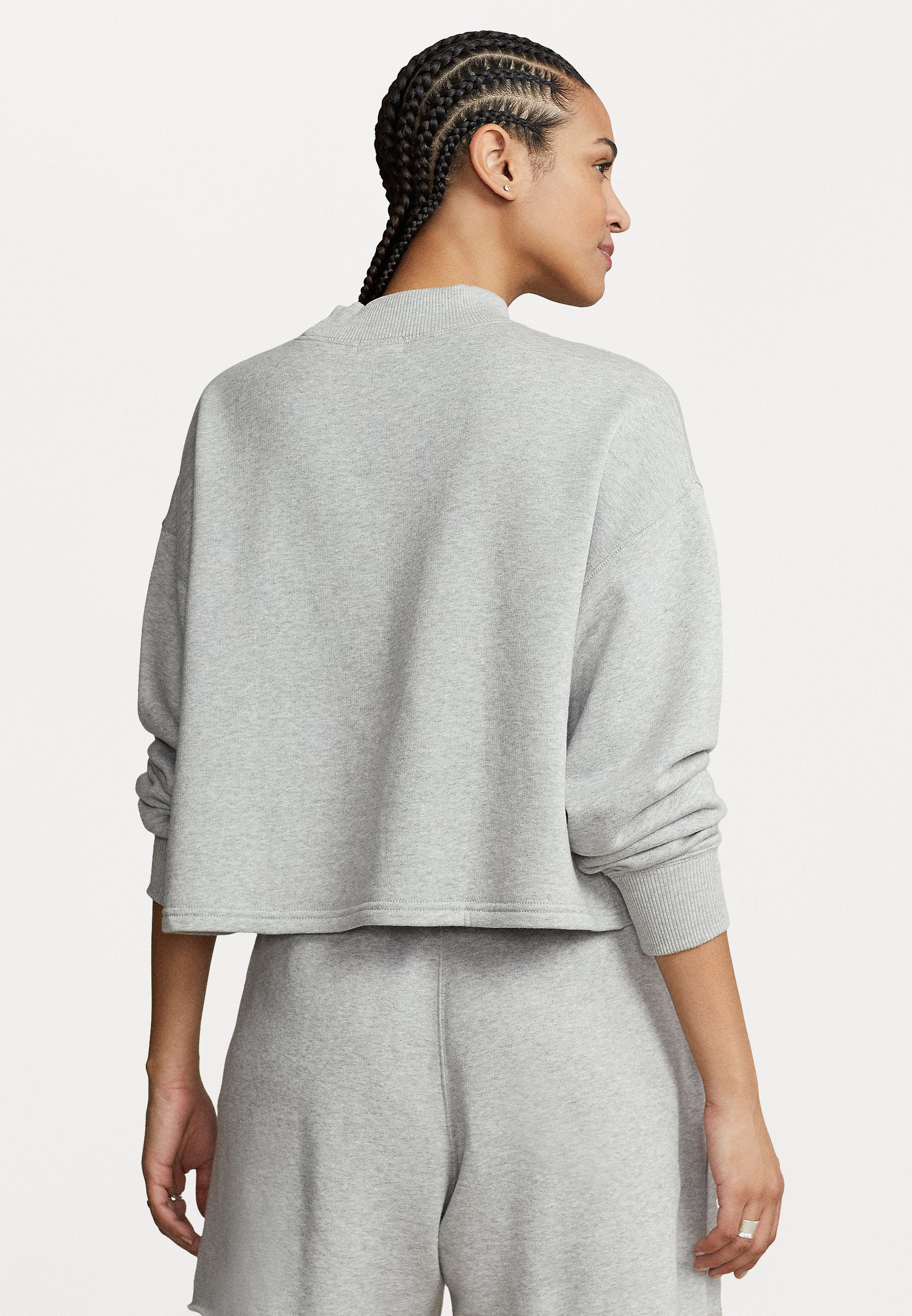 Polo Ralph Lauren MOCKNECK LONG SLEEVE - Sweatshirt - cobblestone heather/grey