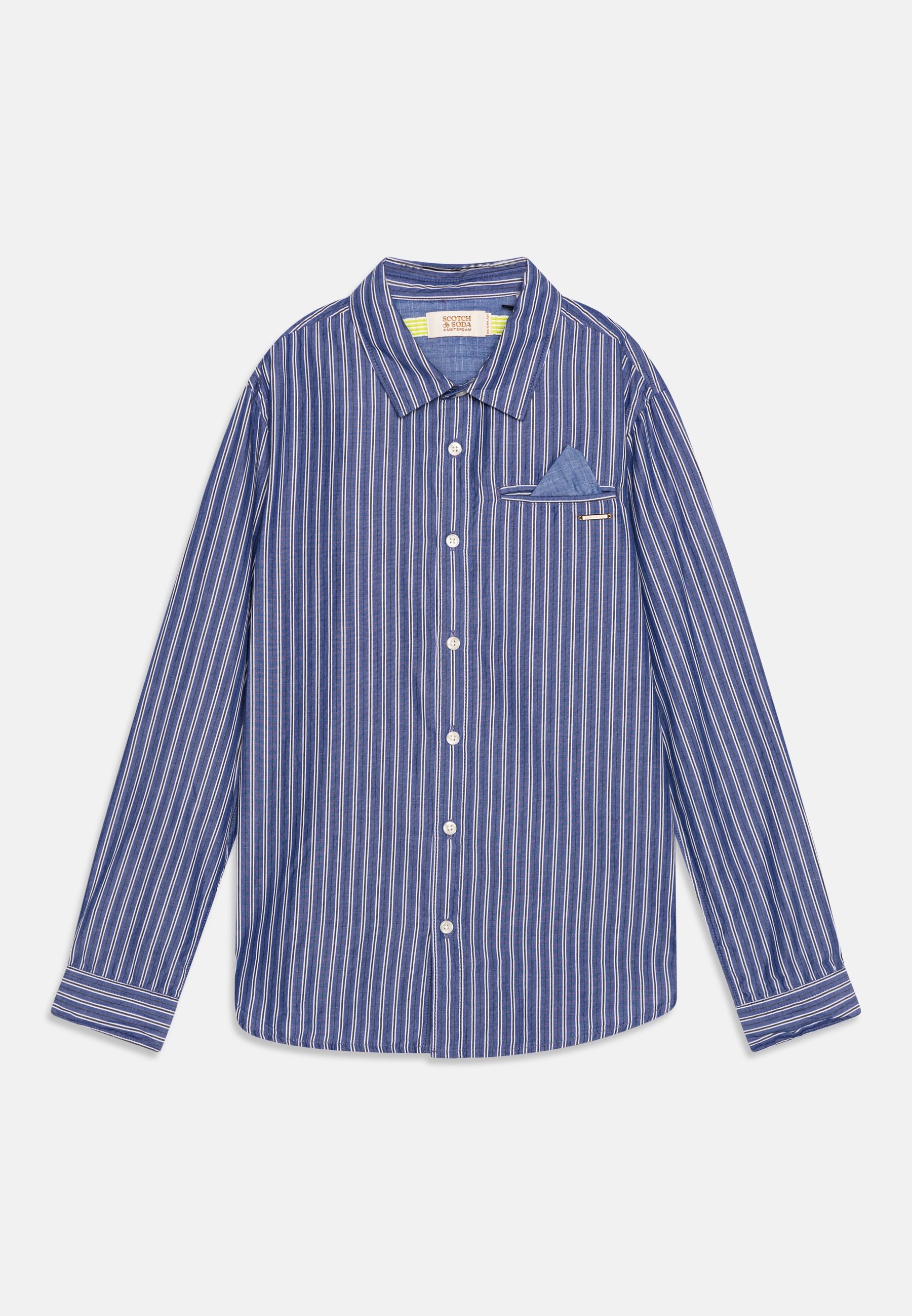 Scotch & Soda CLASSIC STRIPE LONG SLEEVE SHIRT - Shirt - blue