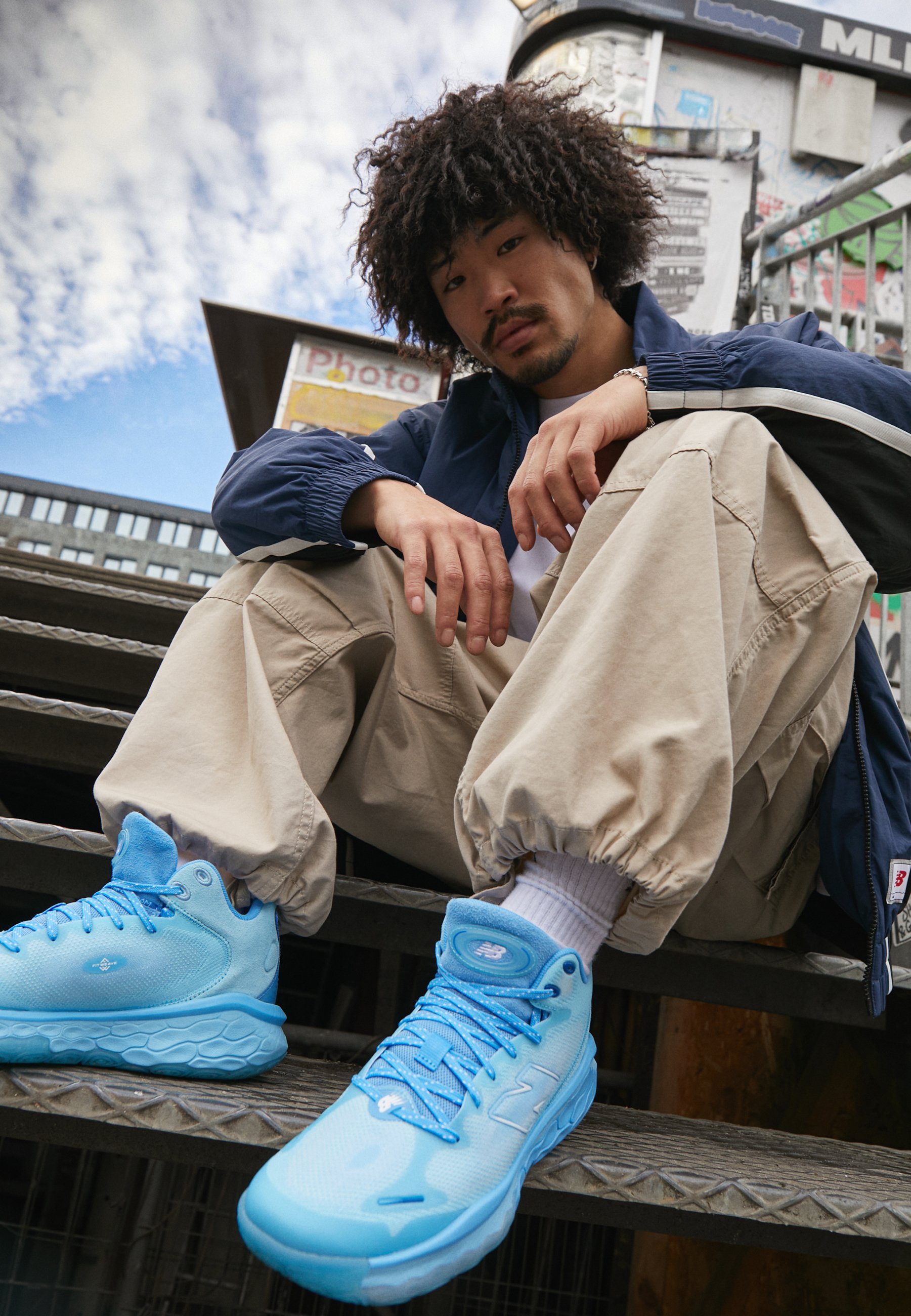 NB FRESH FOAM  - Basketball shoes - sky blue/light blue