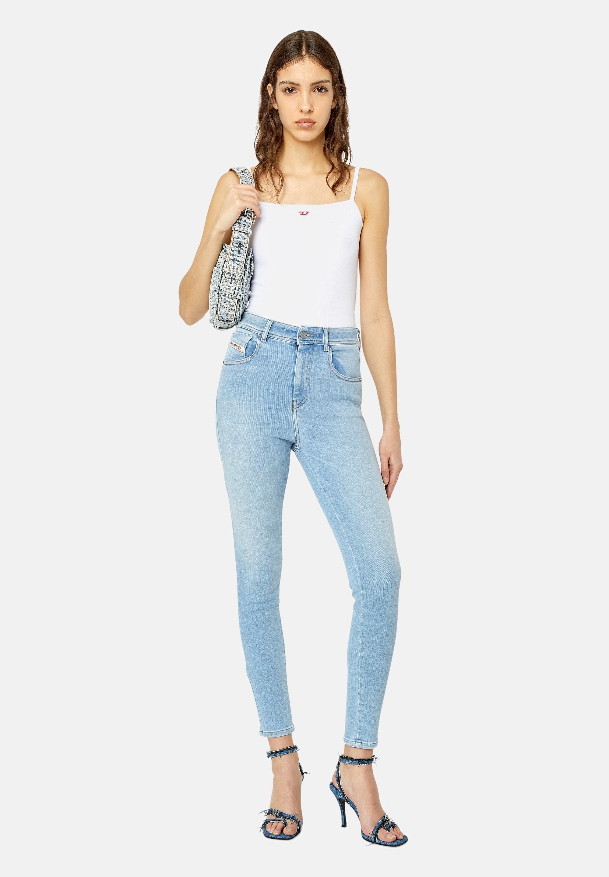 Diesel 1984 SLANDY - Jeans Skinny Fit - light blue/blue denim