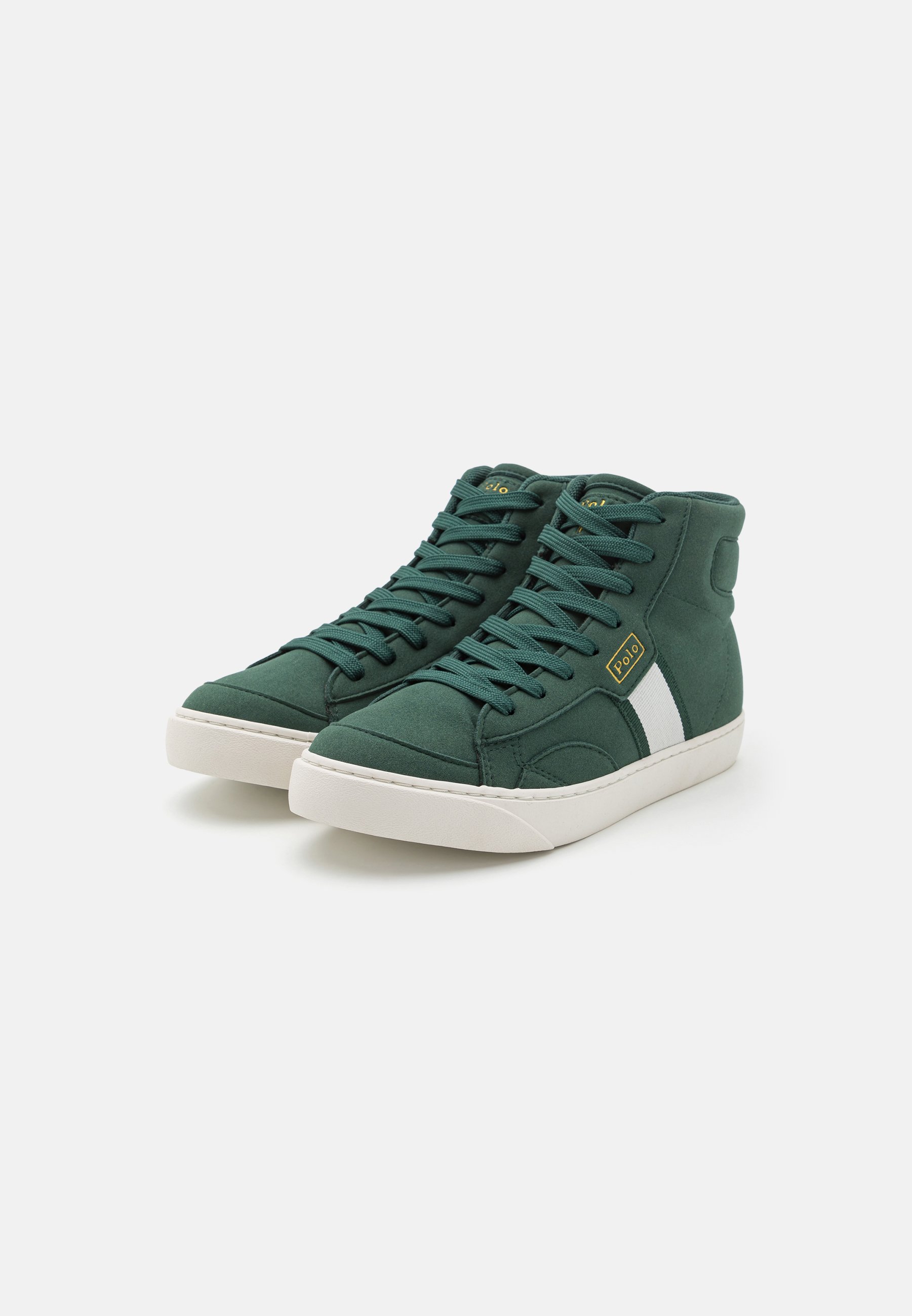 Polo Ralph Lauren COURT UNISEX - High-top trainers - green/cream/gold/dark green