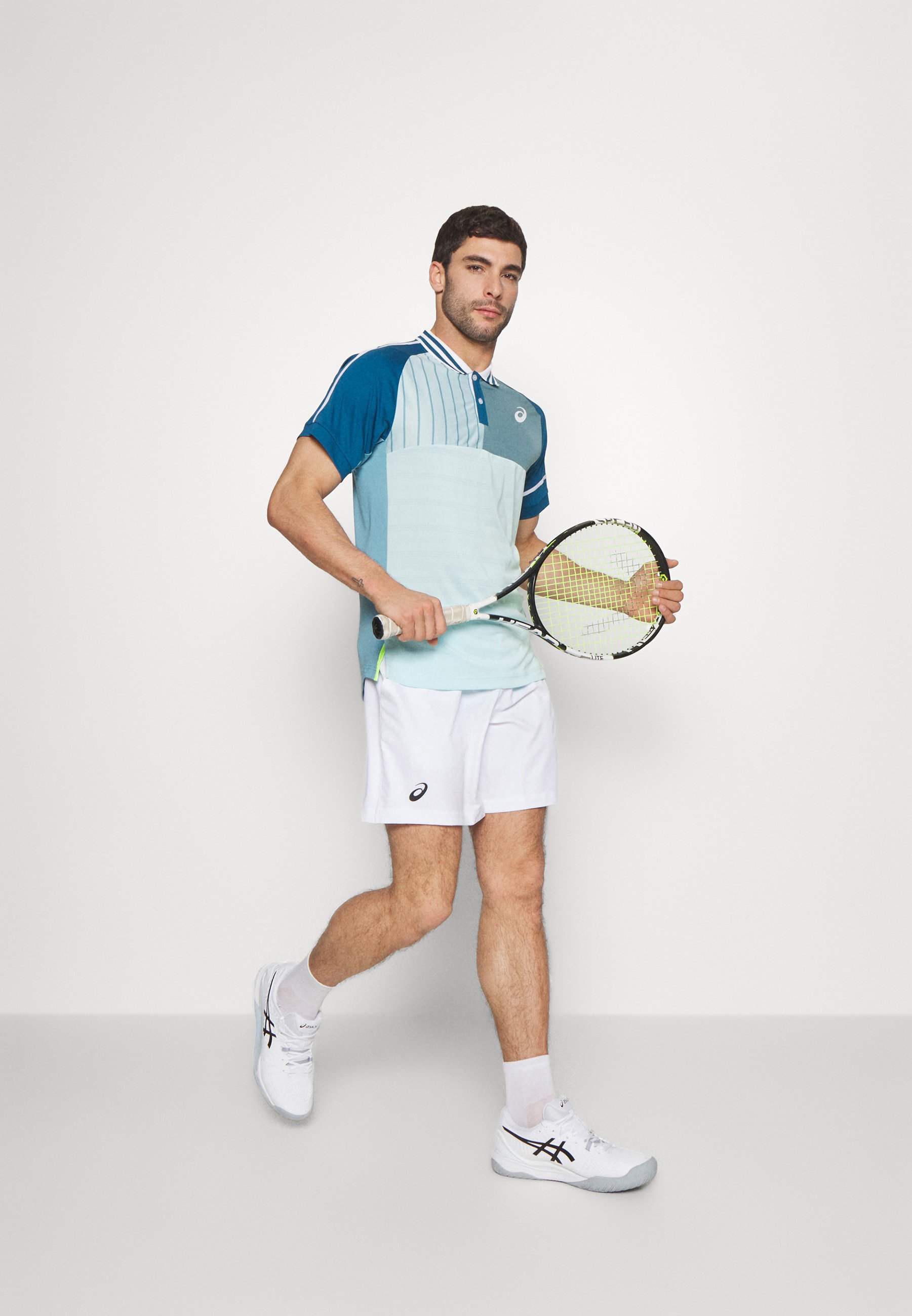 ASICS MATCH - Polo shirt - aquamarine/restfull teal/light blue