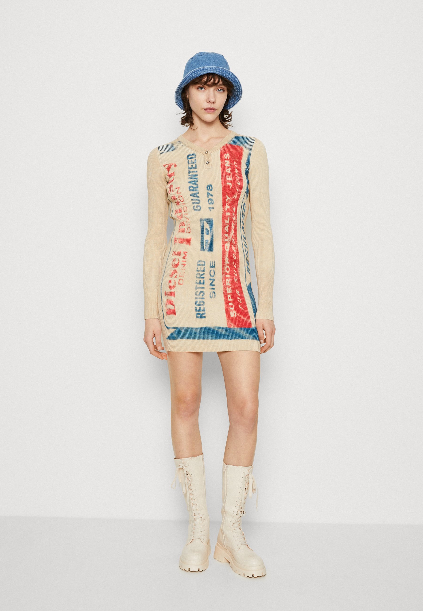 Diesel M-AELLE - Jumper dress - beige