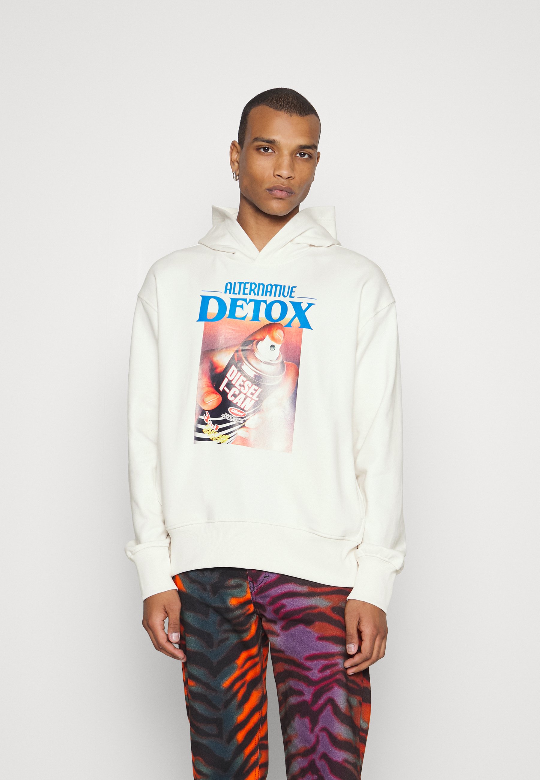 Diesel MACSOUT HOOD UNISEX - Hoodie - white