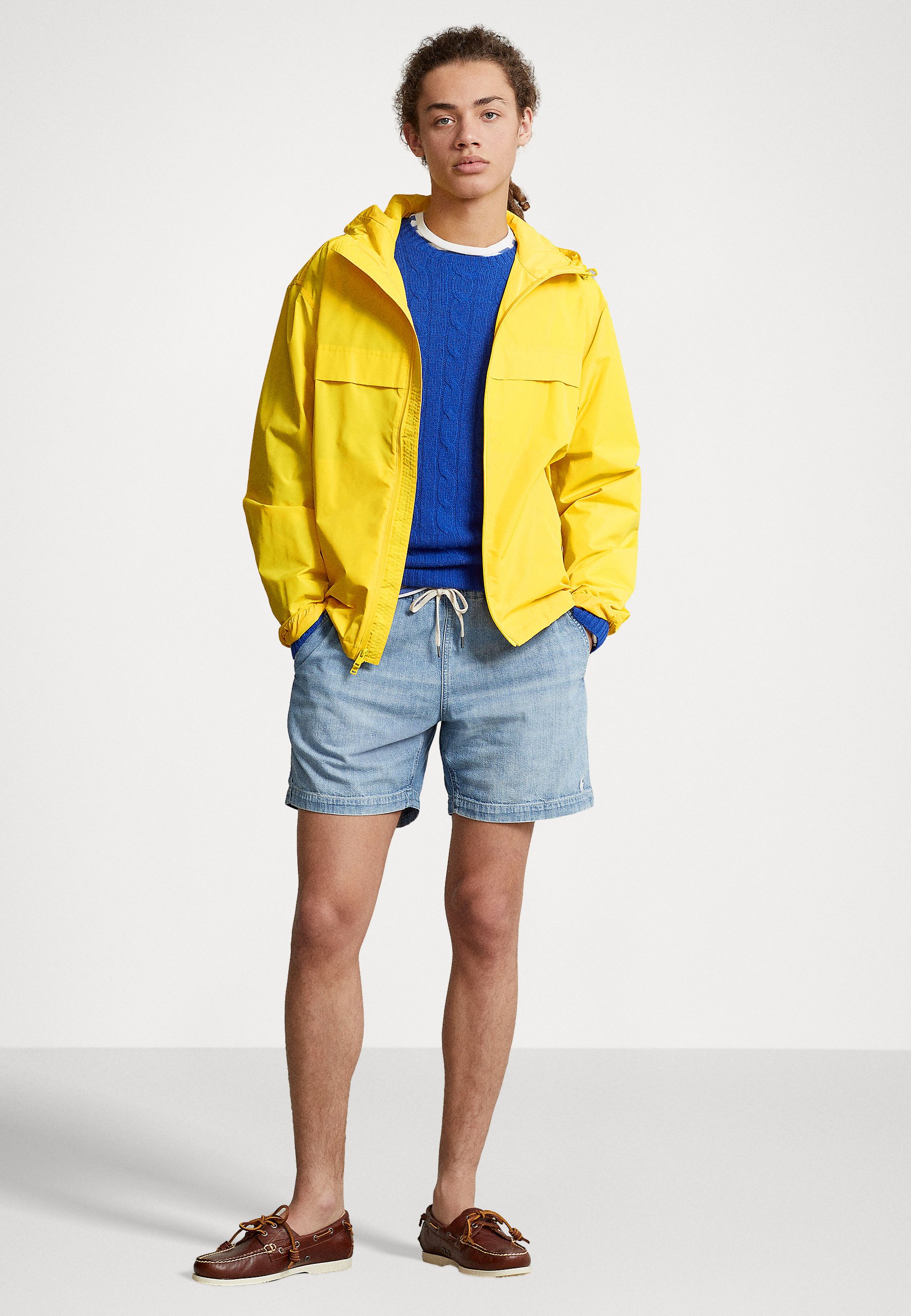 Polo Ralph Lauren WATER-REPELLENT HOODED JACKET - Waterproof jacket - lemon crush/yellow
