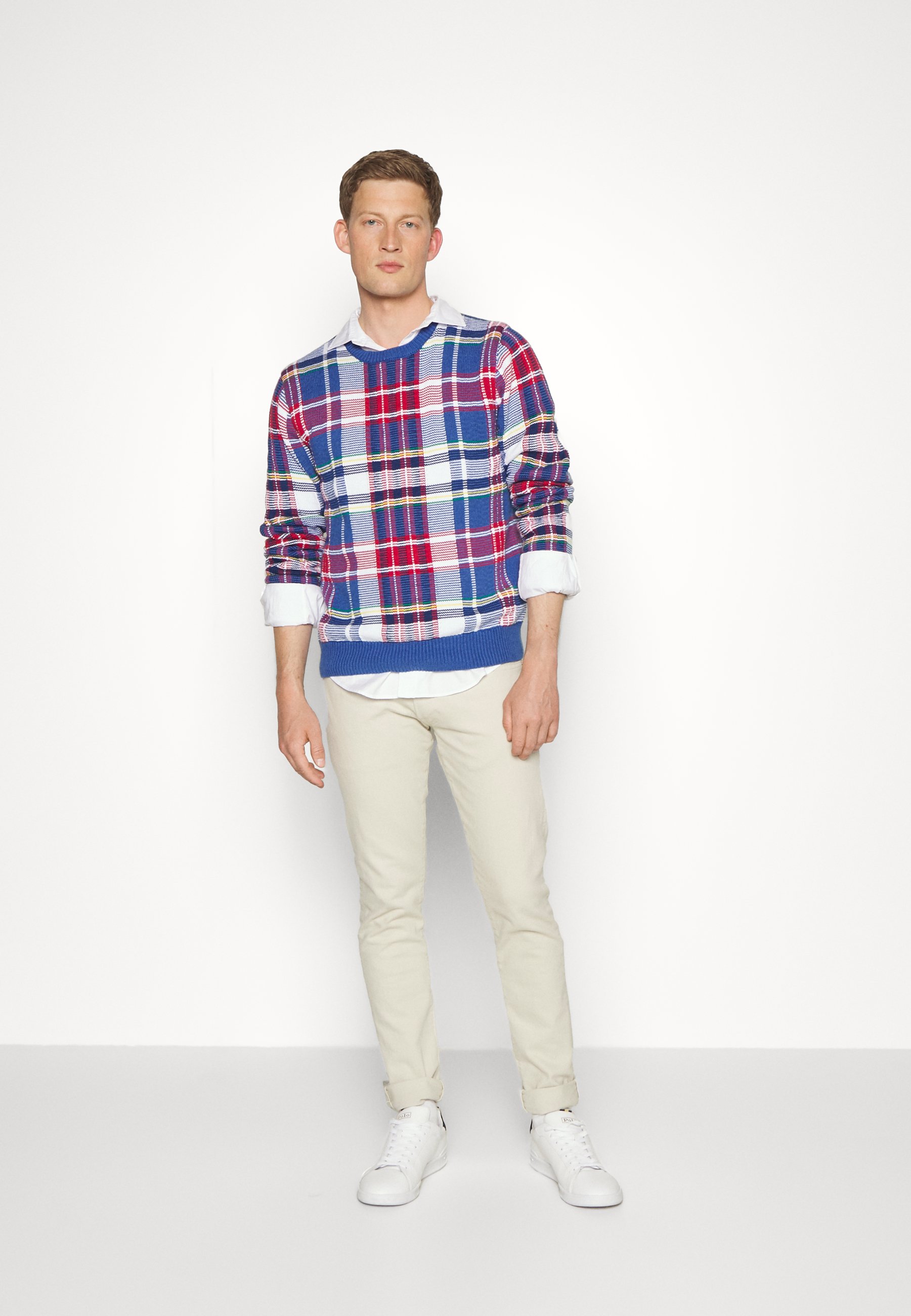 Polo Ralph Lauren LONG SLEEVE - Jumper - blue/multi/blue
