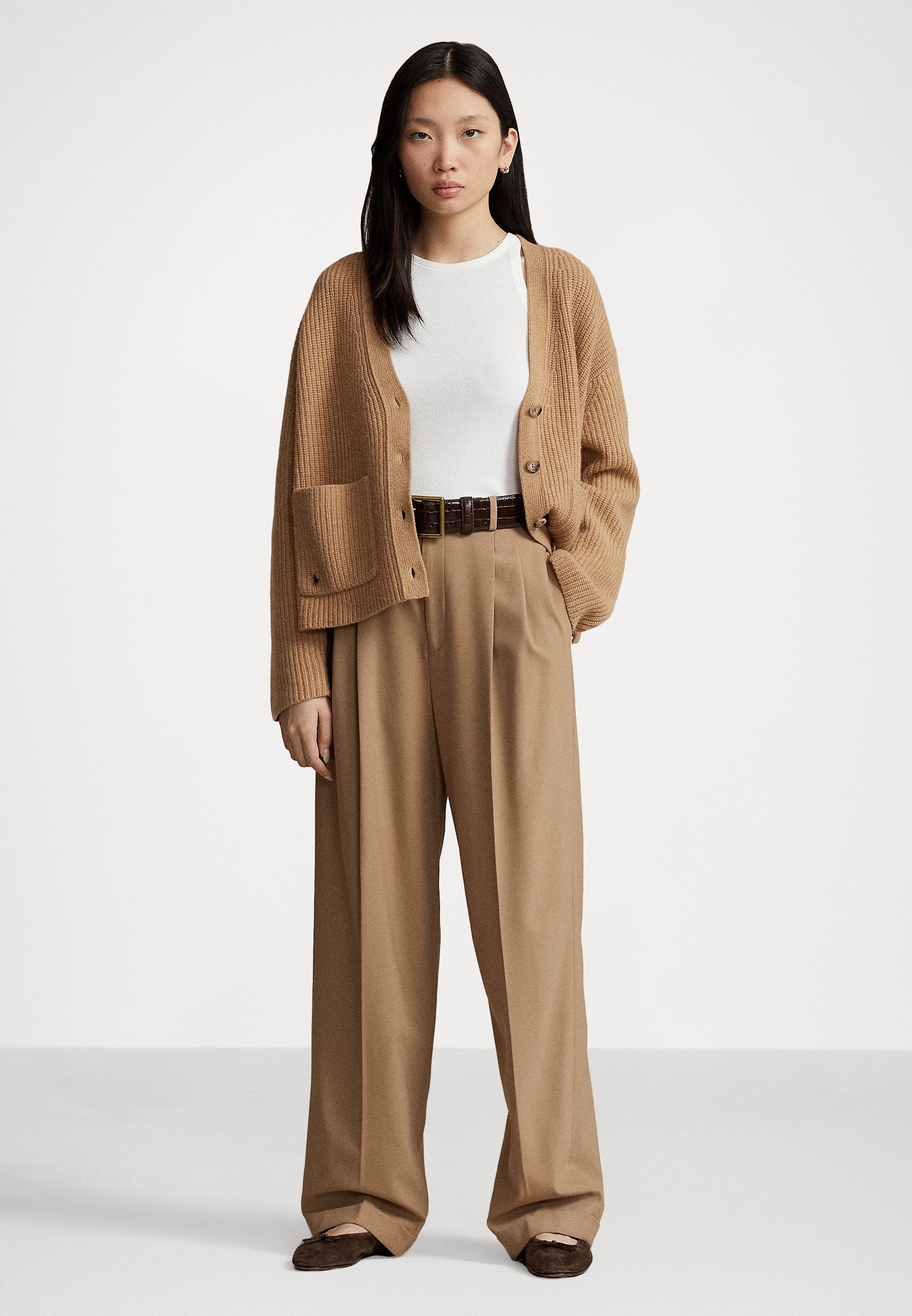Polo Ralph Lauren LONG SLEEVE - Cardigan - collection camel melange/camel