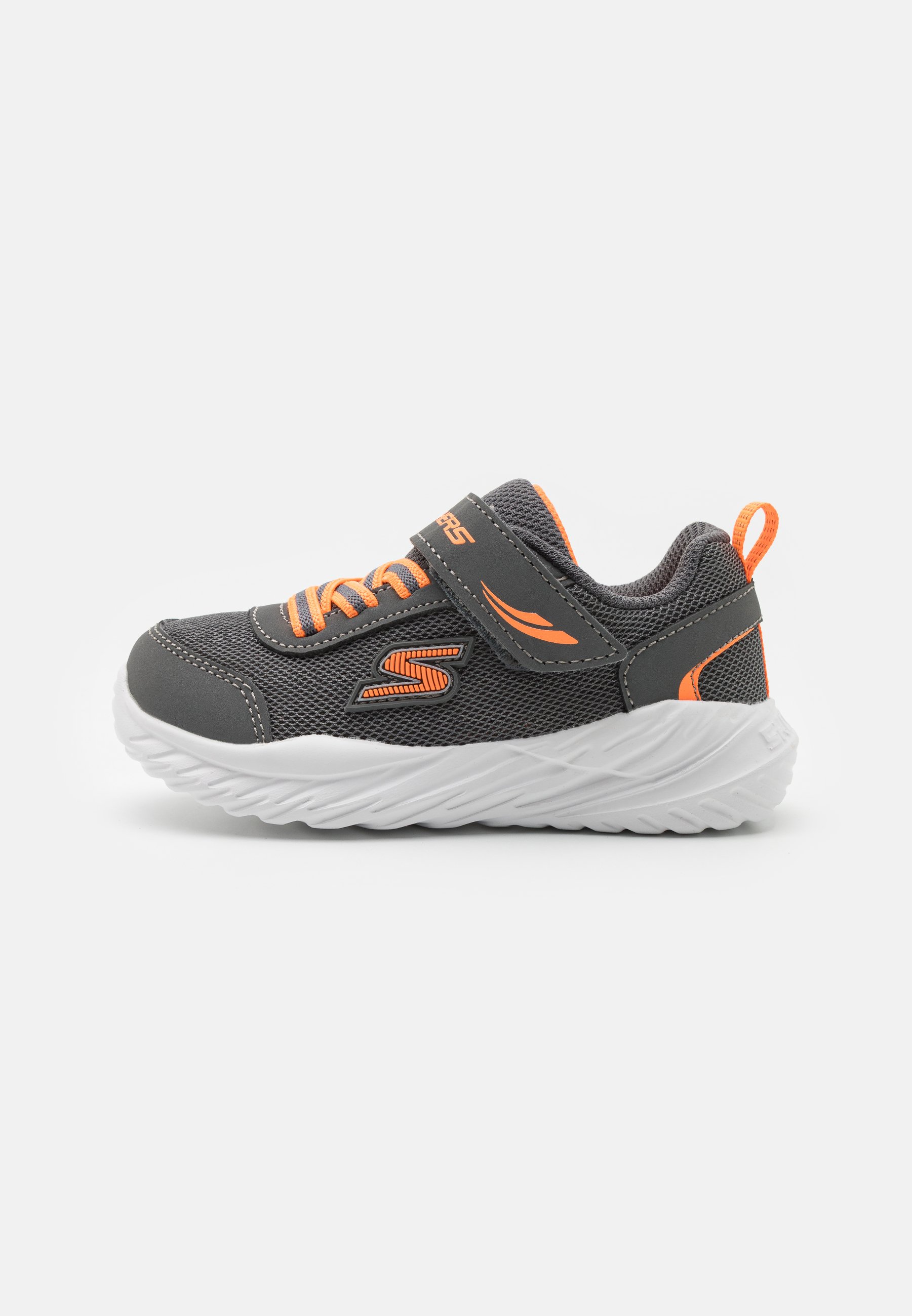 Skechers GORE STRAP MOLDED LOGO - Trainers - charcoal/orange/grey