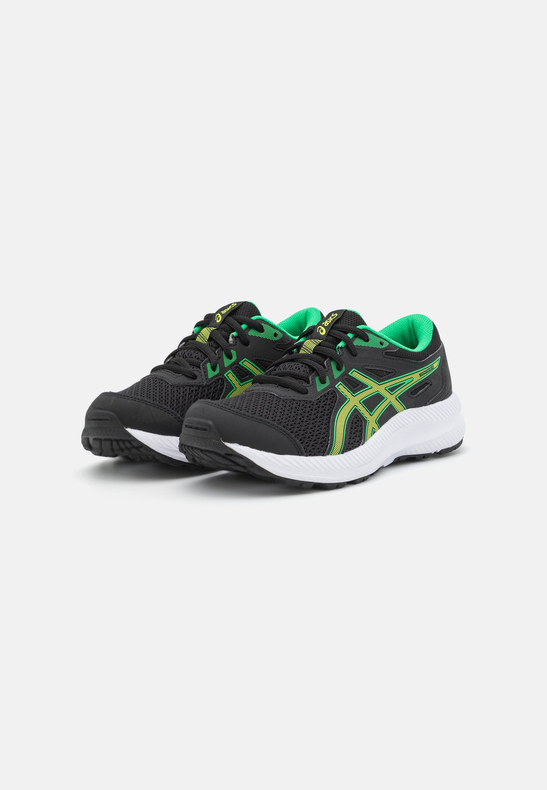 ASICS CONTEND 8 UNISEX - Neutral running shoes - black/lime zest/black