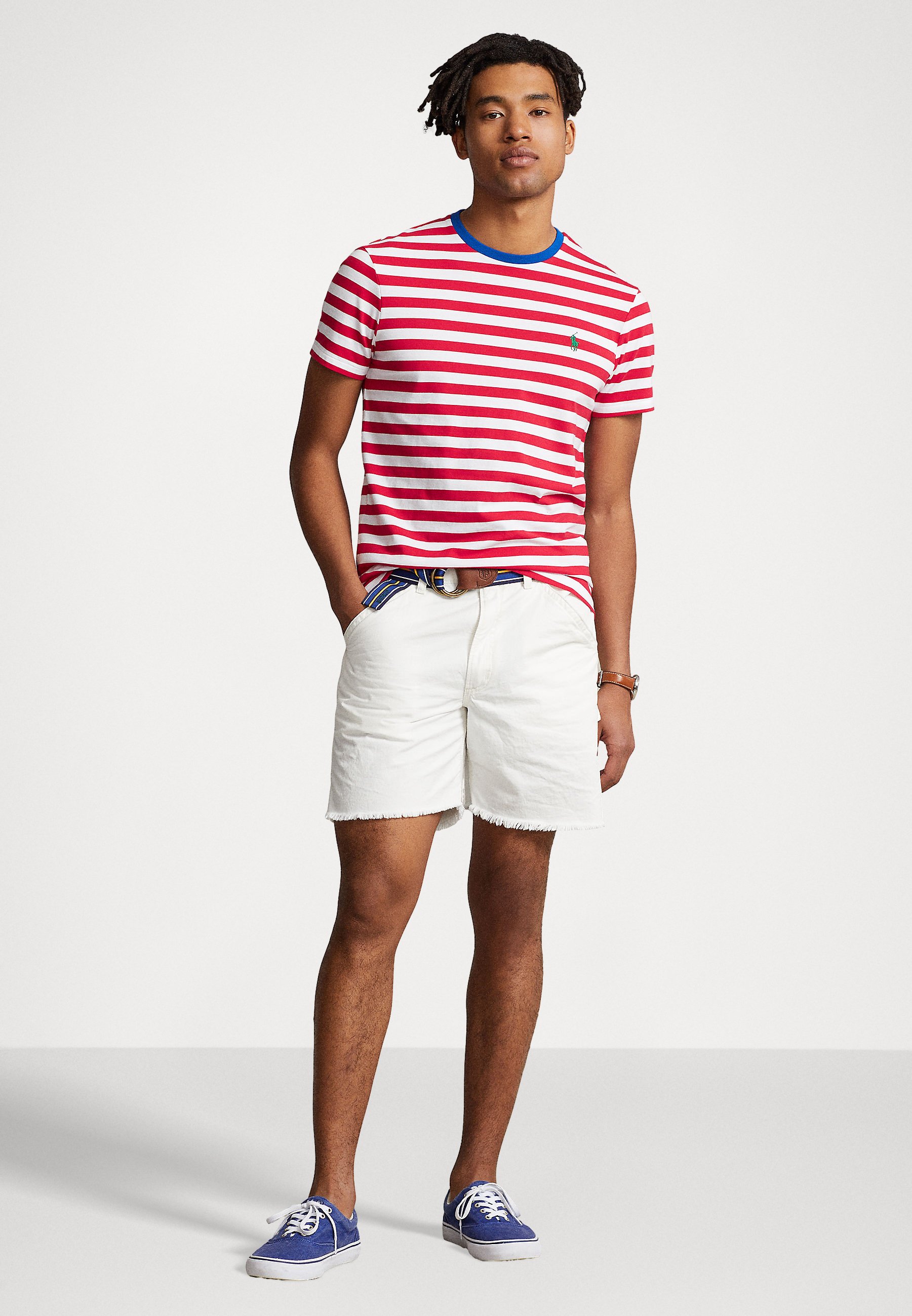 Polo Ralph Lauren SHORT SLEEVE - Print T-shirt - red/white/red