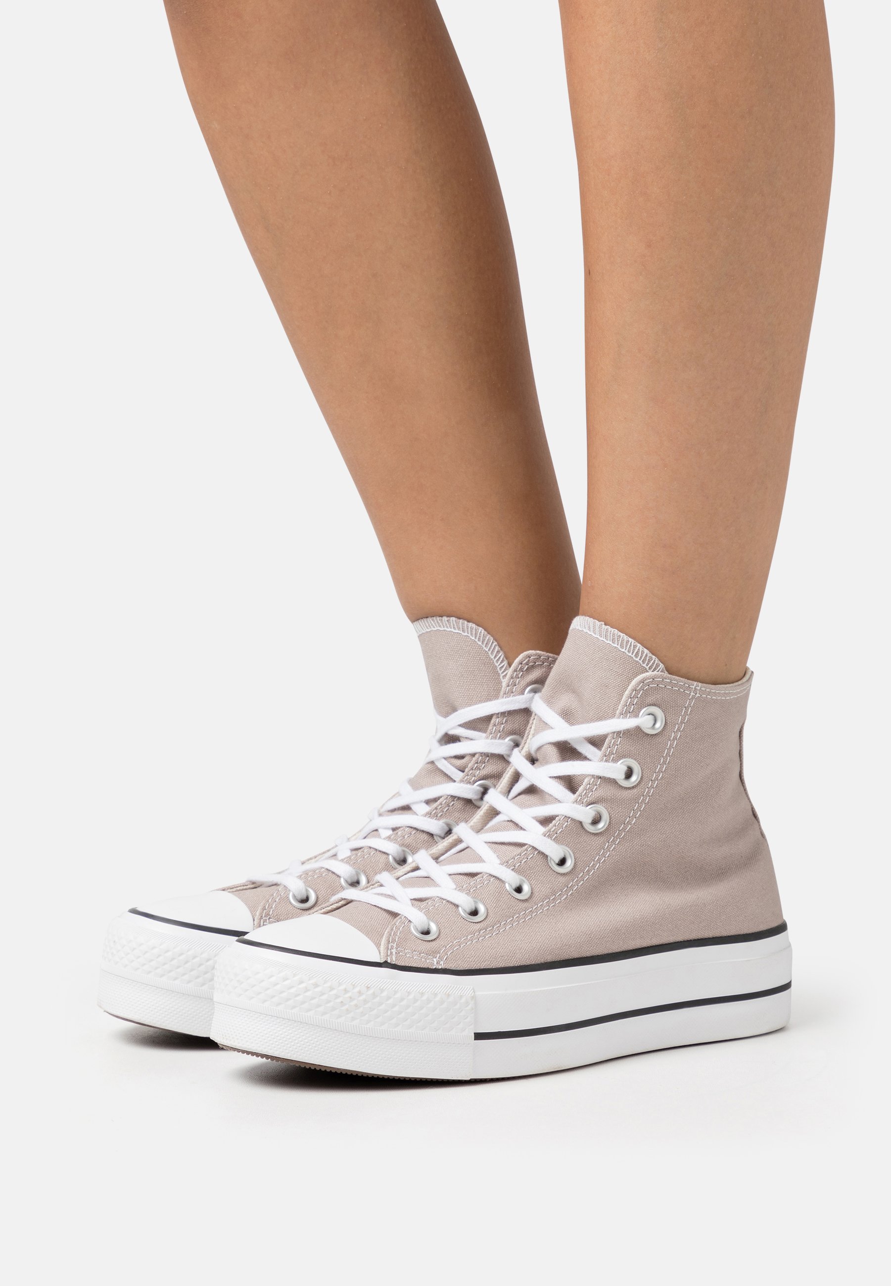 Converse CHUCK TAYLOR ALL STAR LIFT PLATFORM - High-top trainers - stone/white/black/mottled pink