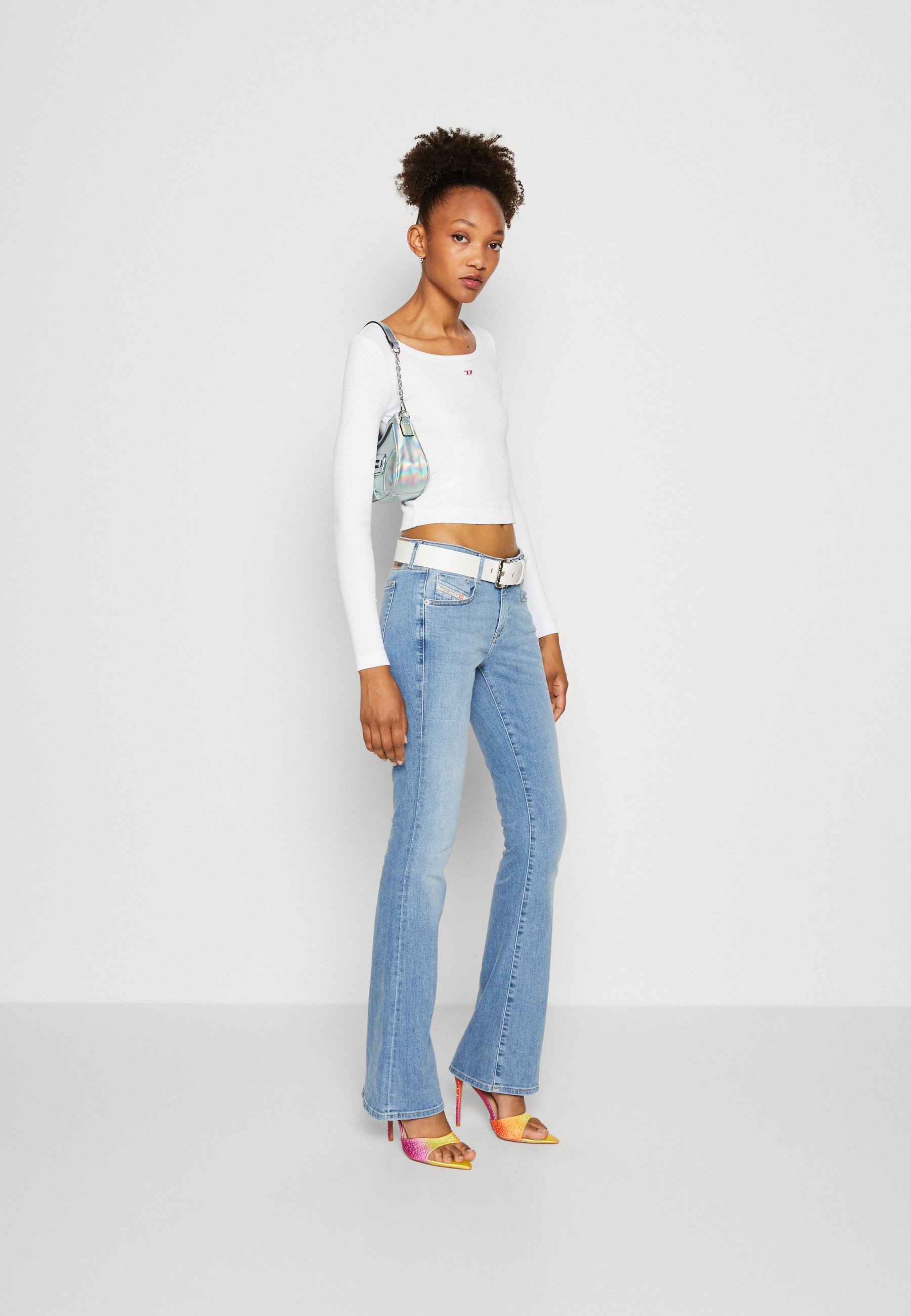 Diesel 1969 D-EBBEY - Bootcut jeans - denim/light-blue denim