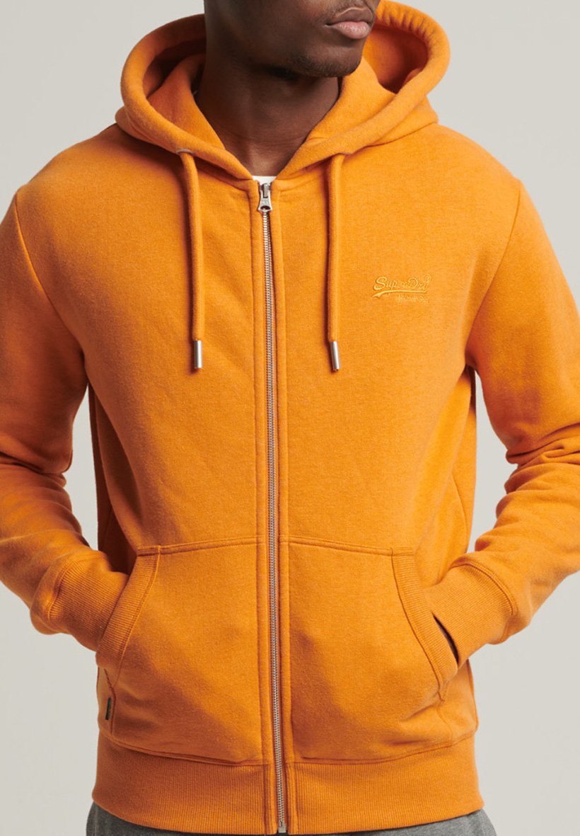 Superdry Zip-up sweatshirt - thrift gold marl/gold-coloured