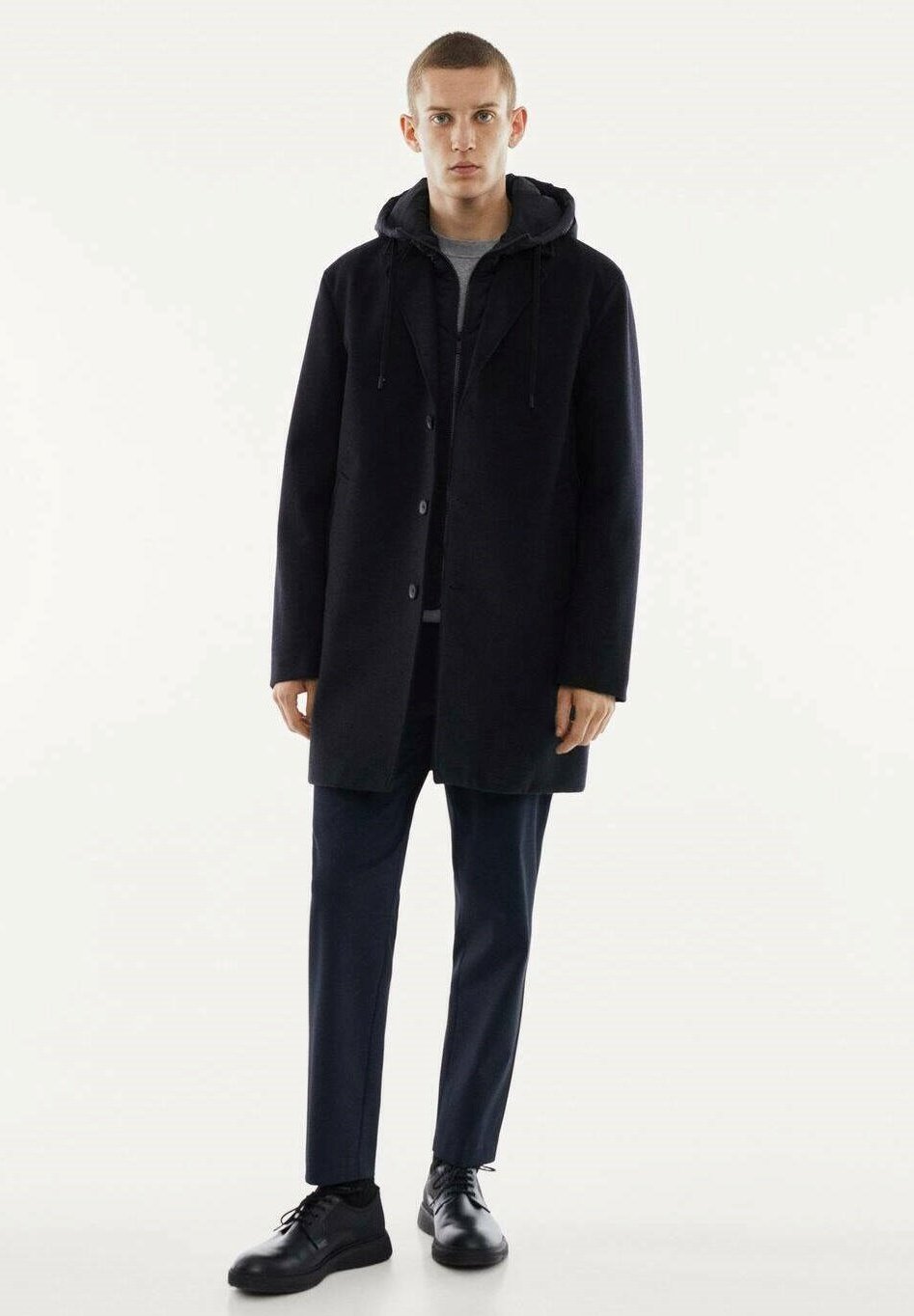 Mango TRAIN - Classic coat - navy/royal blue