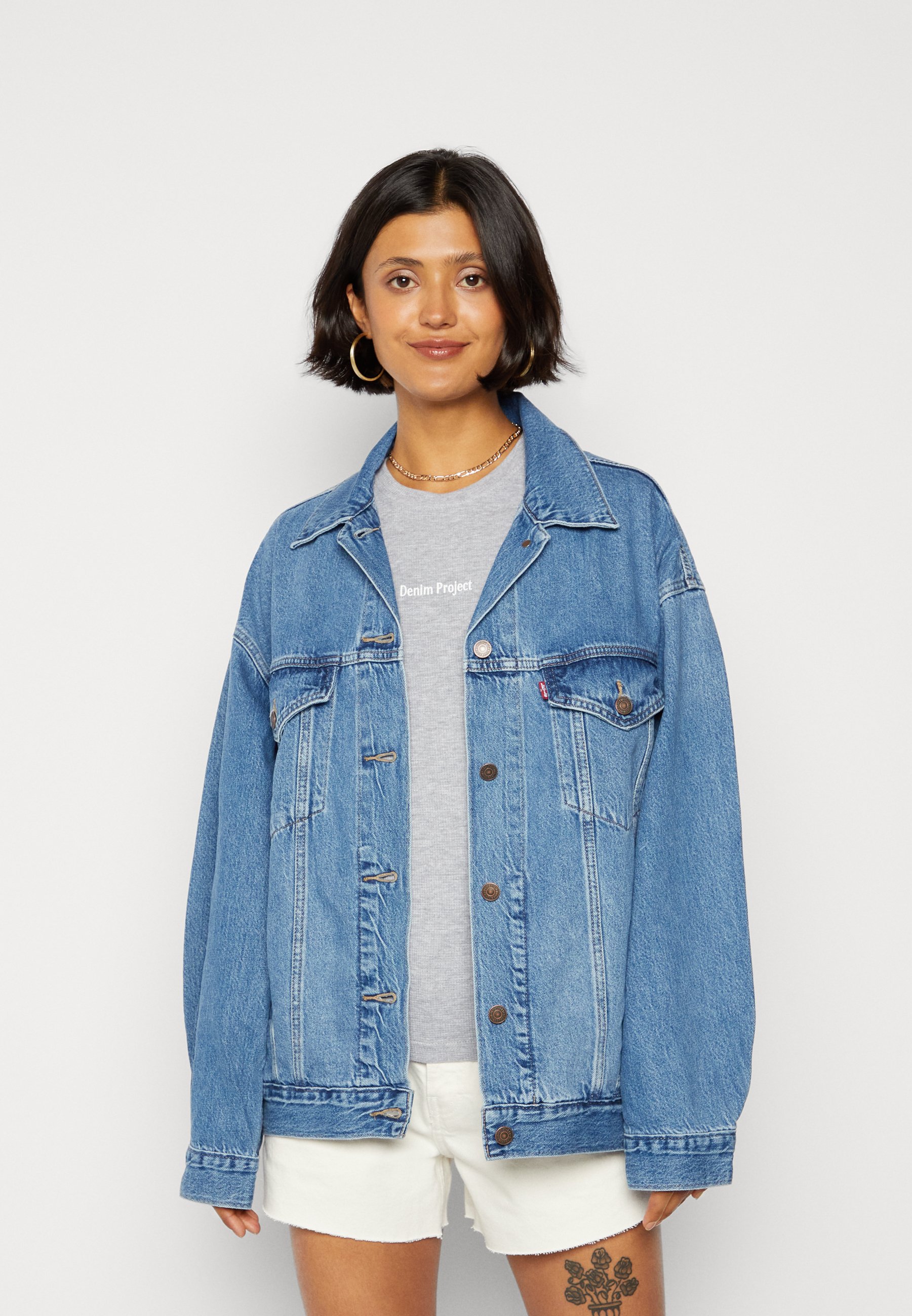 Levi's® XL WOMENS TRUCKER - Denim jacket - hold my purse trucker/blue denim