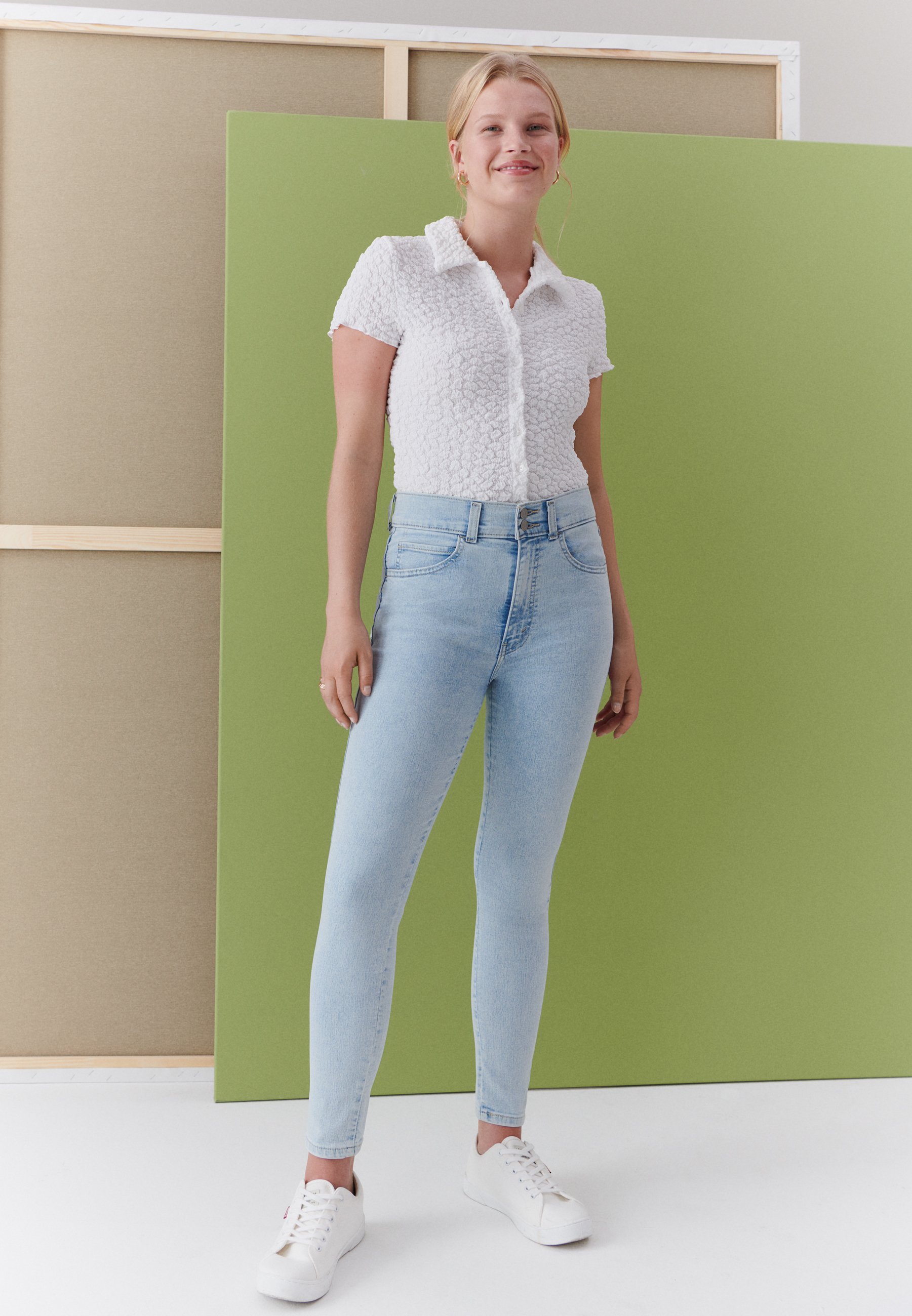 Levi's® RETRO HIGH SKINNY DOUBLE BUTTON - Jeans Skinny Fit - ice is back/light-blue denim
