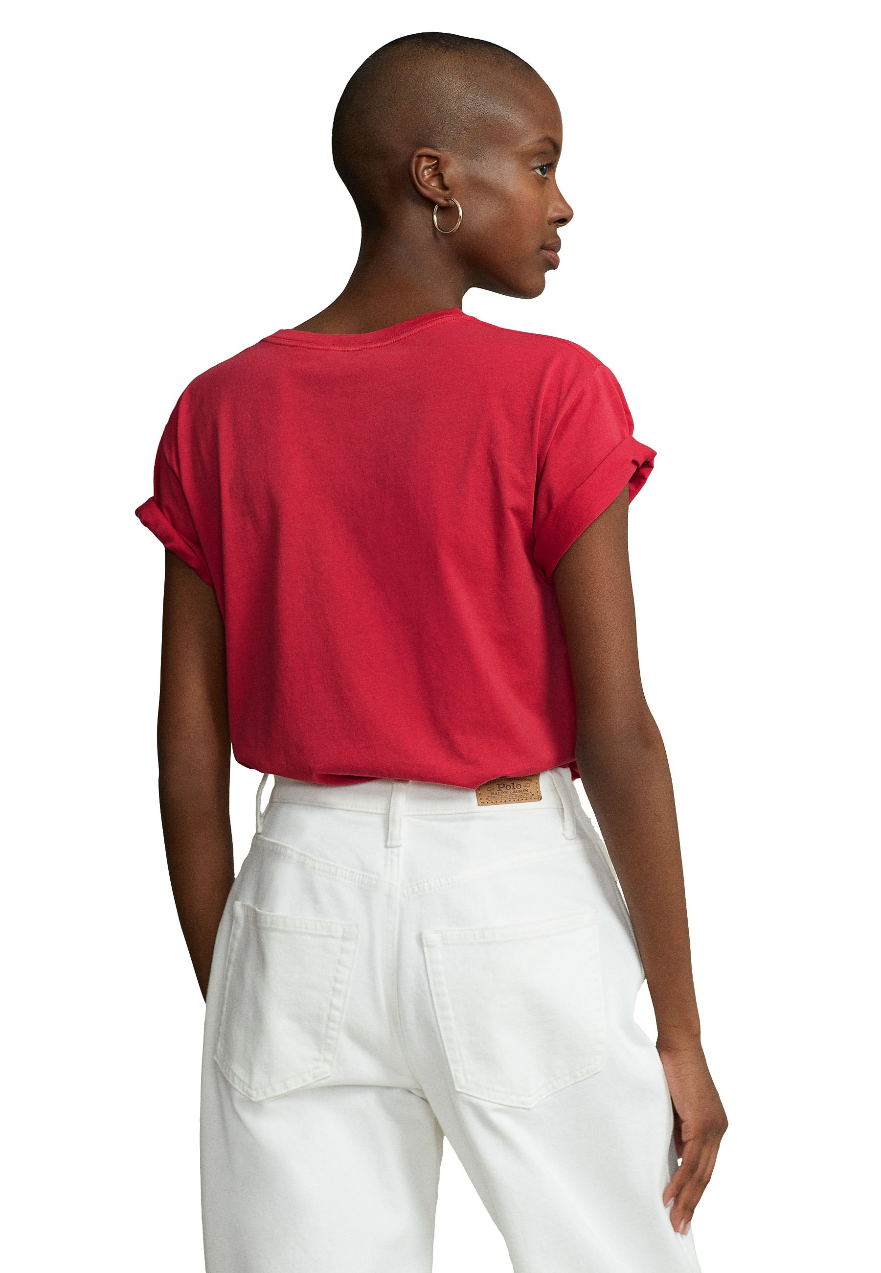 Polo Ralph Lauren BEAR SHORT SLEEVE - Print T-shirt - sunrise red/red