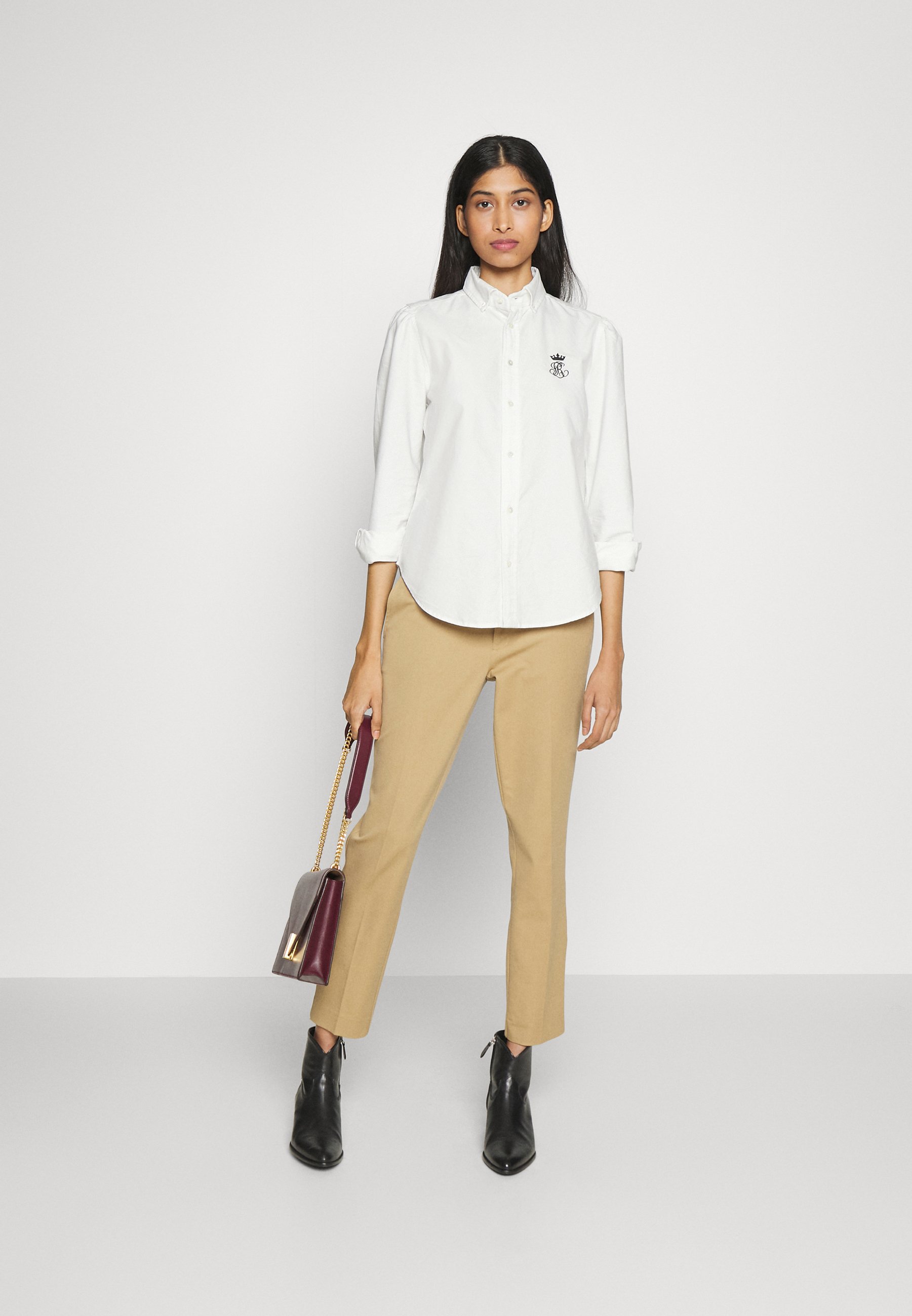 Polo Ralph Lauren BRIA LONG SLEEVE BUTTON FRONT SHIRT - Blouse - white