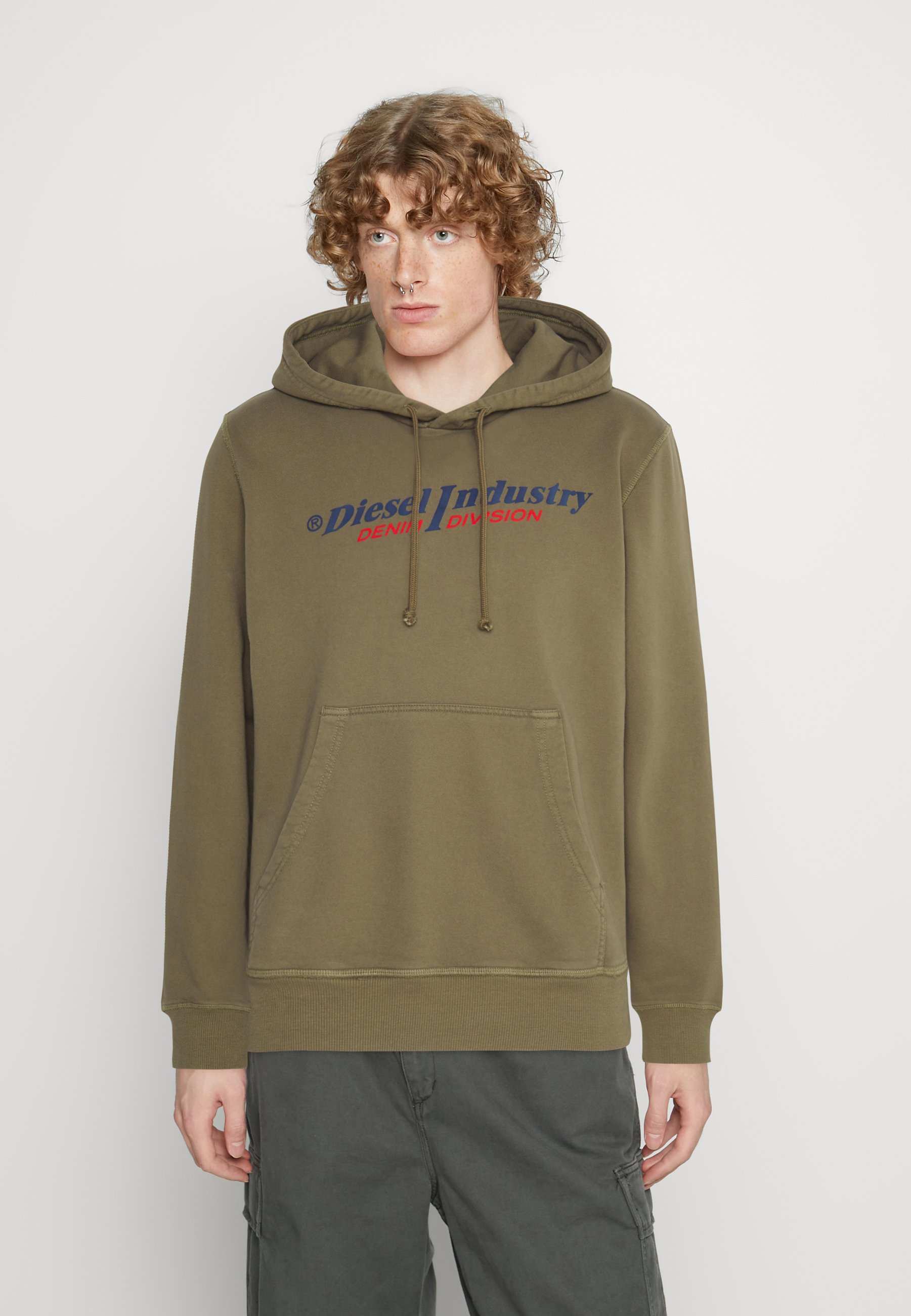 Diesel S-GINN-HOOD-IND UNISEX - Sweatshirt - green/olive
