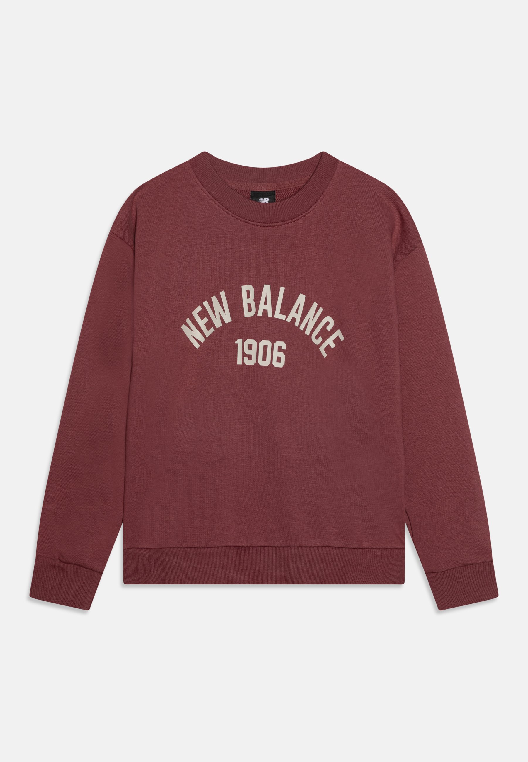 NB ESSENTIALS VARSITY CREW - Sweatshirt - washed burgundy/bordeaux