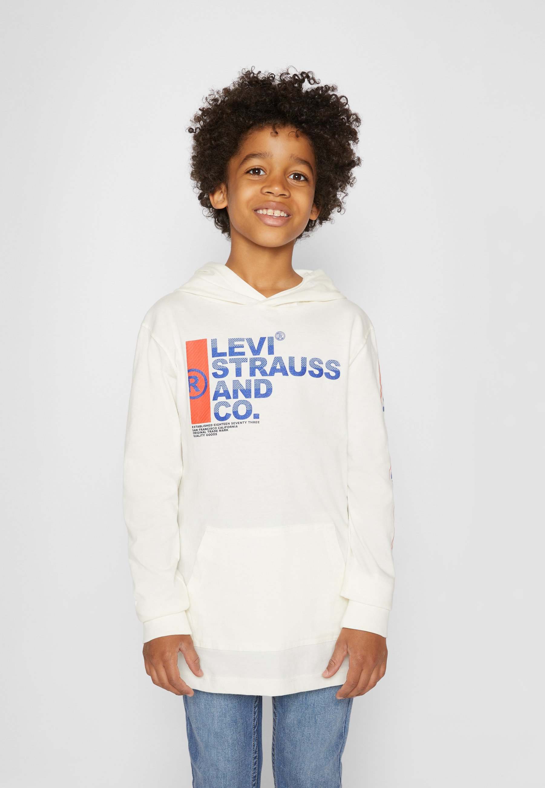 Levi's® LONG SLEEVE HOODED TEE  - Long sleeved top - egret/off-white