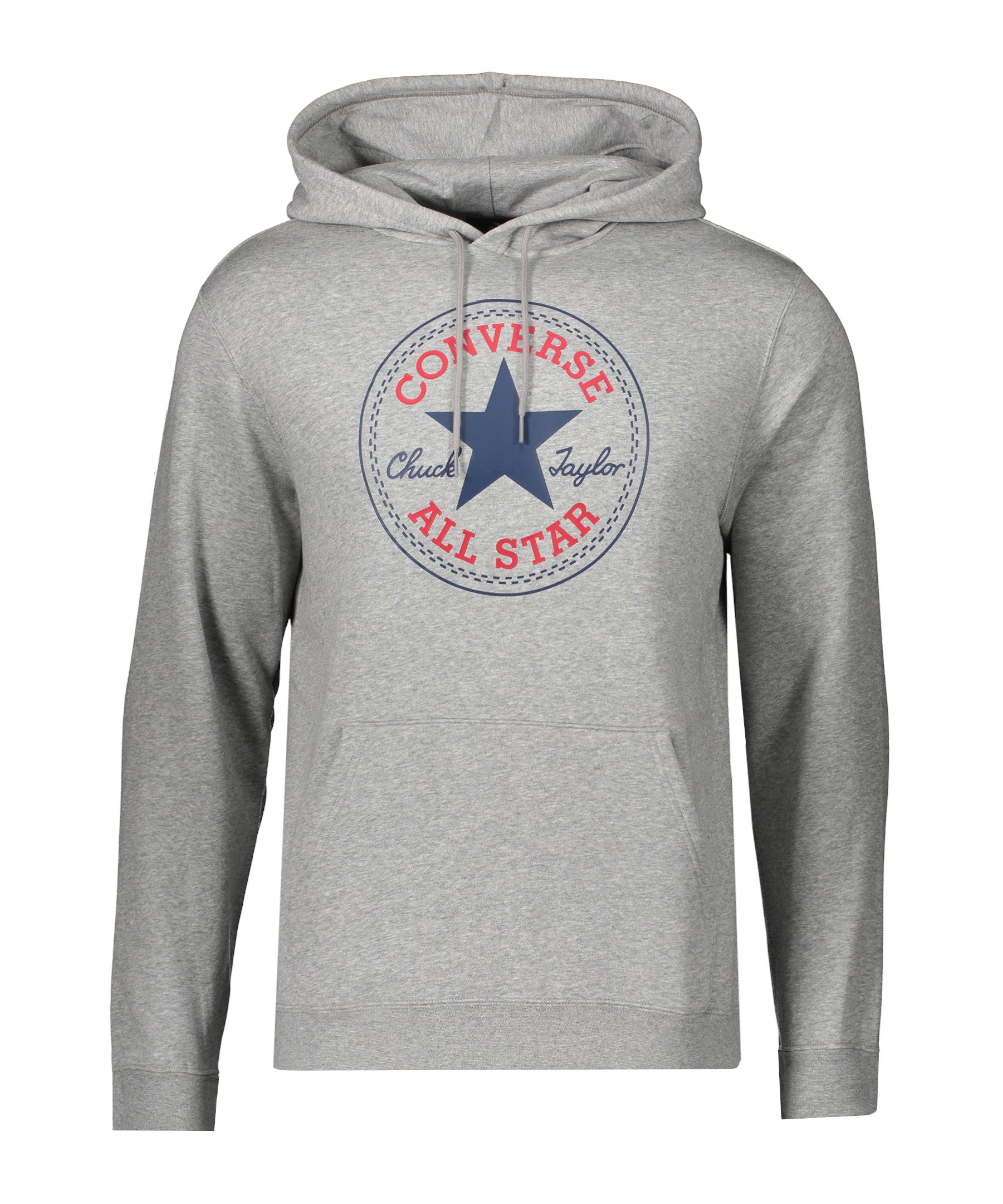 Converse CONVERSE GO-TO ALL STAR PATCH STANDARD FIT FLEECE PULLOVER HOODI - Sweatshirt - vintage grey heather/light grey