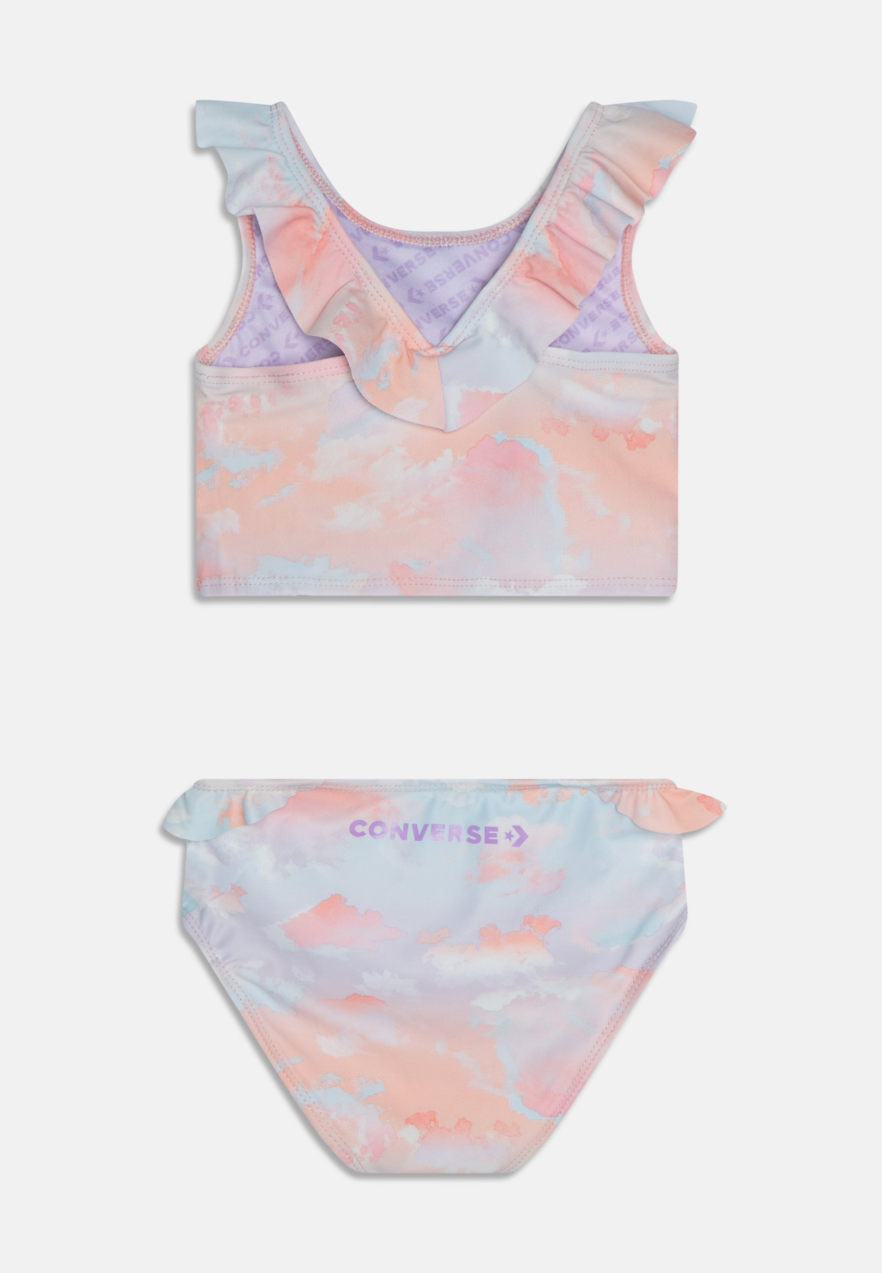 Converse RUFFLE PRINTED SWIM SUIT SET - Bikini - sunrise pink/pink