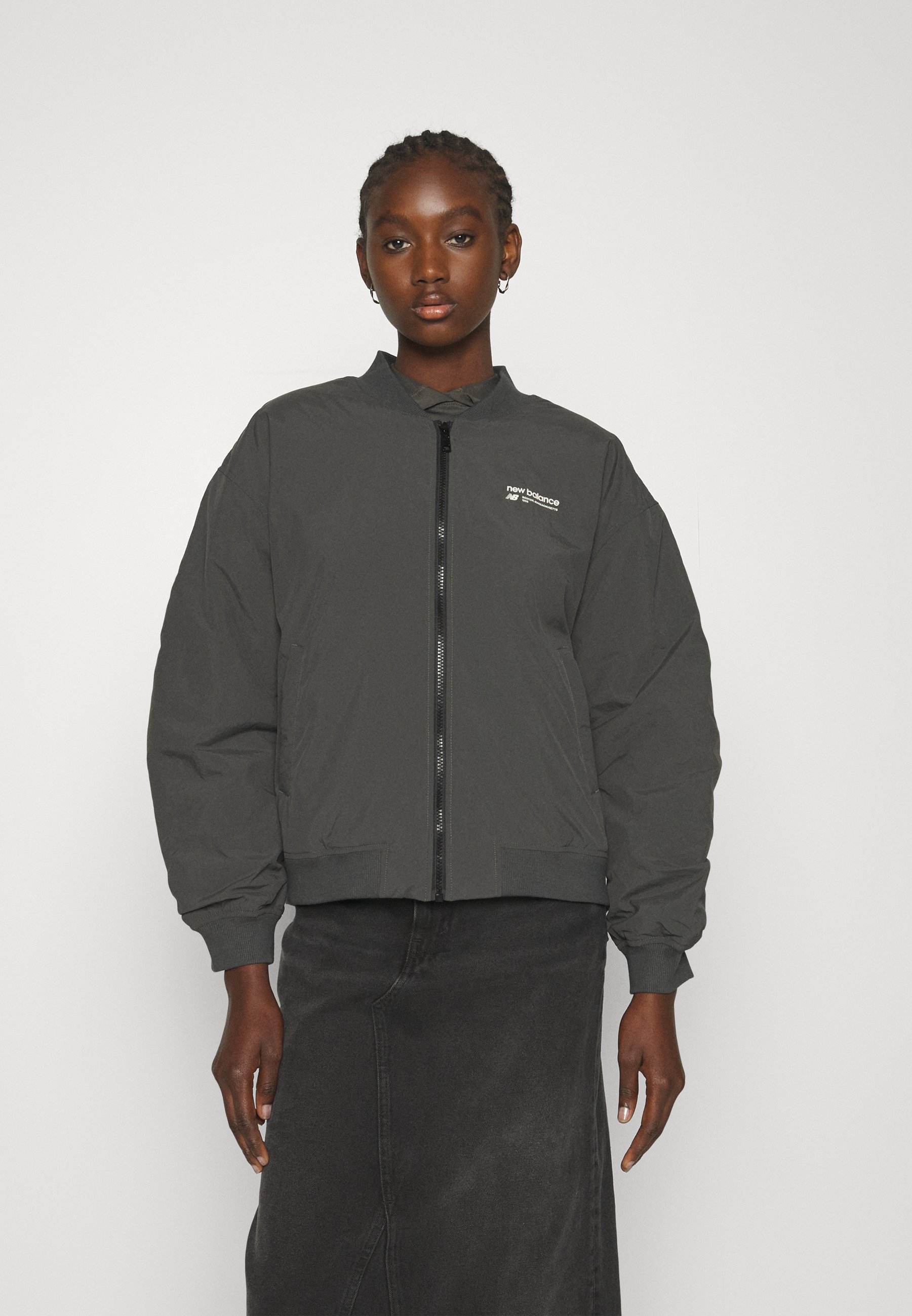 NB LINEAR HERITAGE JACKET - Bomber Jacket - blacktop/black