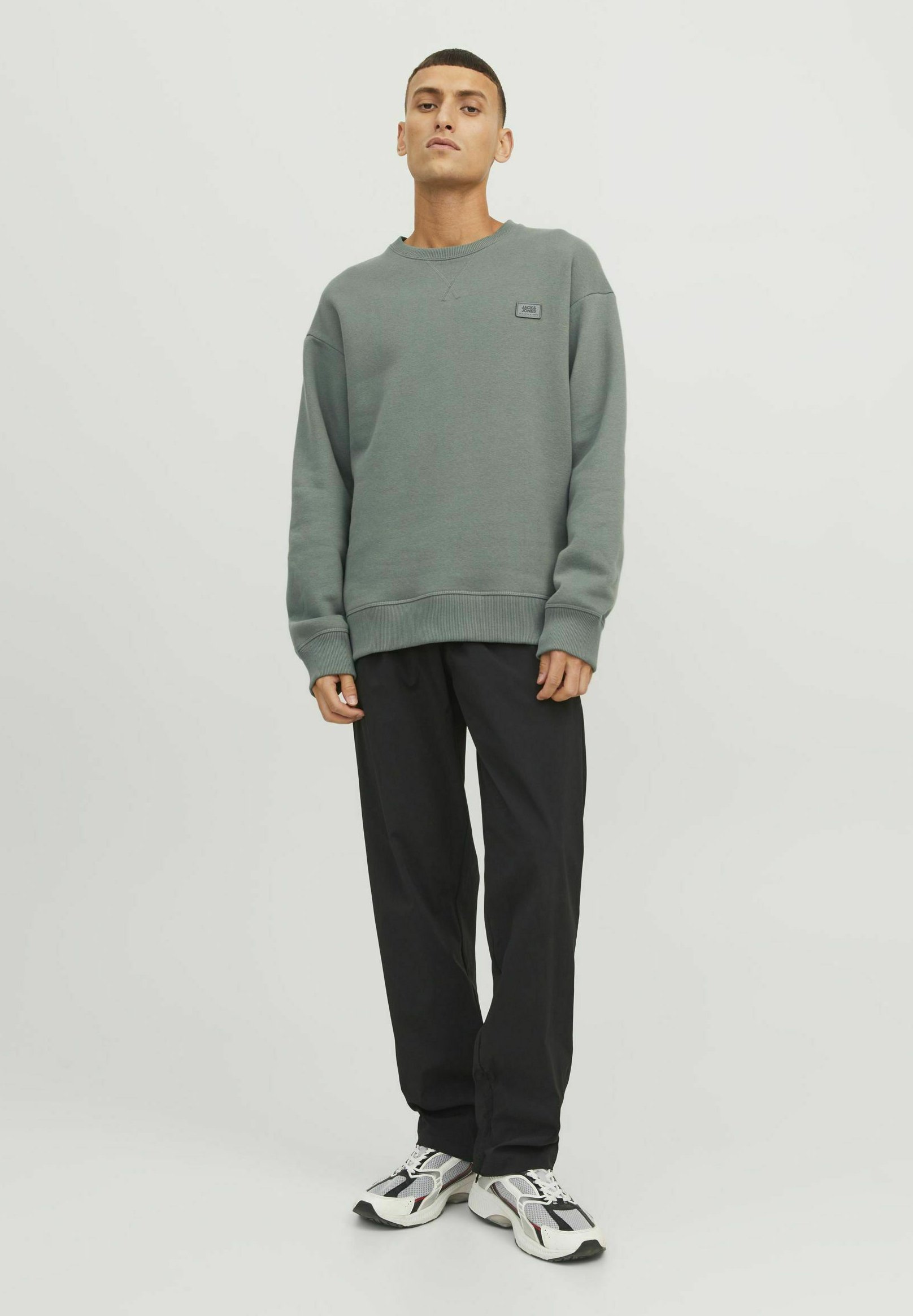 Jack &Jones JCOCLASSIC TWILL CREW NECK NOOS - Sweatshirt - agave green/green