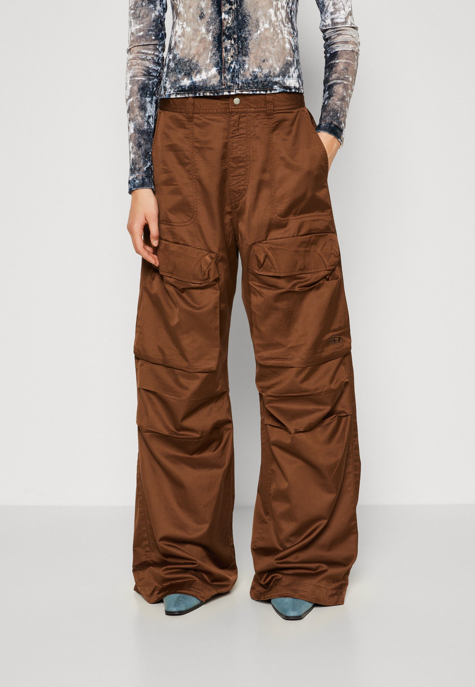 Diesel P-MALVAROSA-NEW - Cargo trousers - 78v/brown