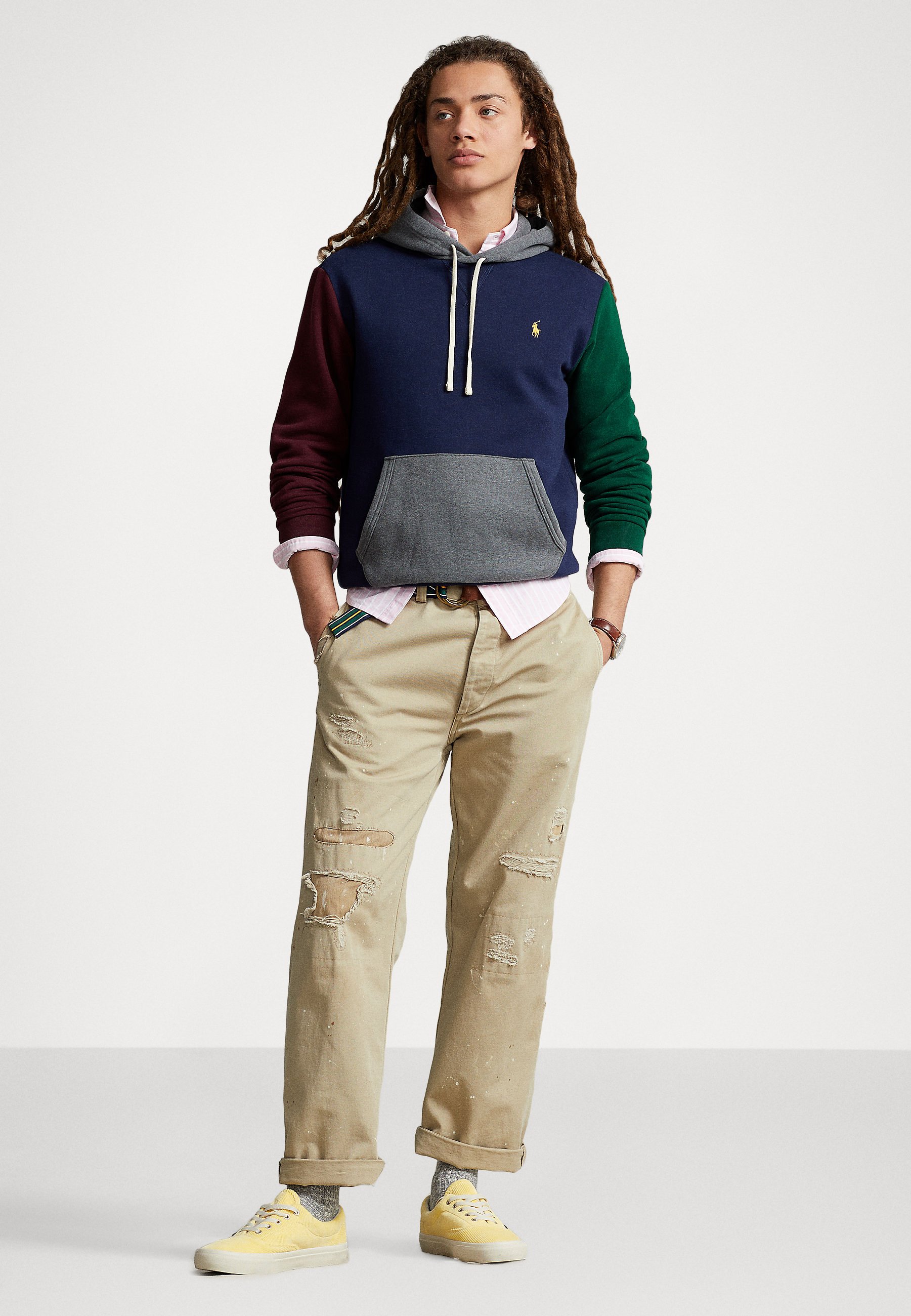 Polo Ralph Lauren LONG SLEEVE - Sweatshirt - cruise navy multi/blue