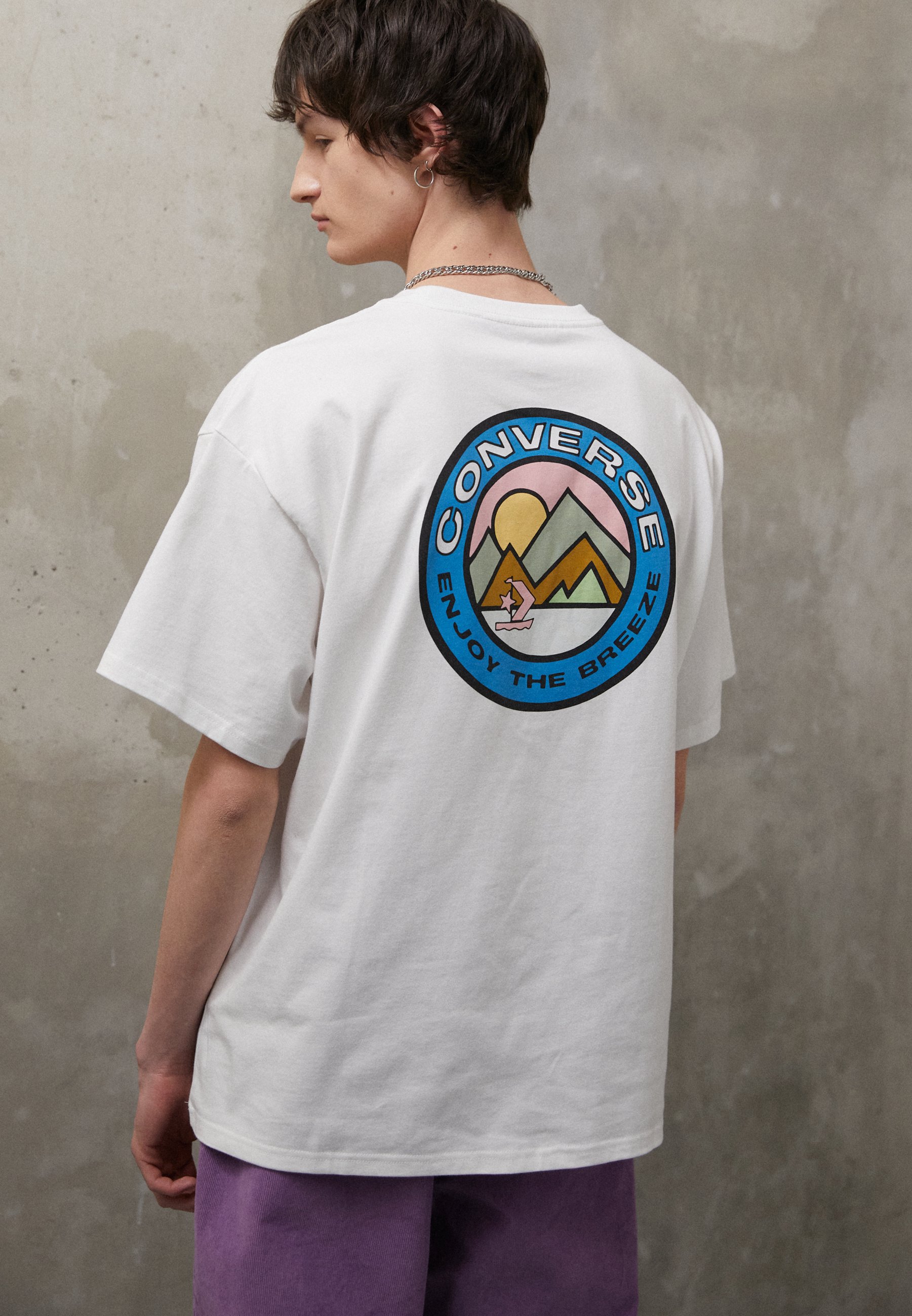 Converse SAIL AWAY - Print T-shirt - white