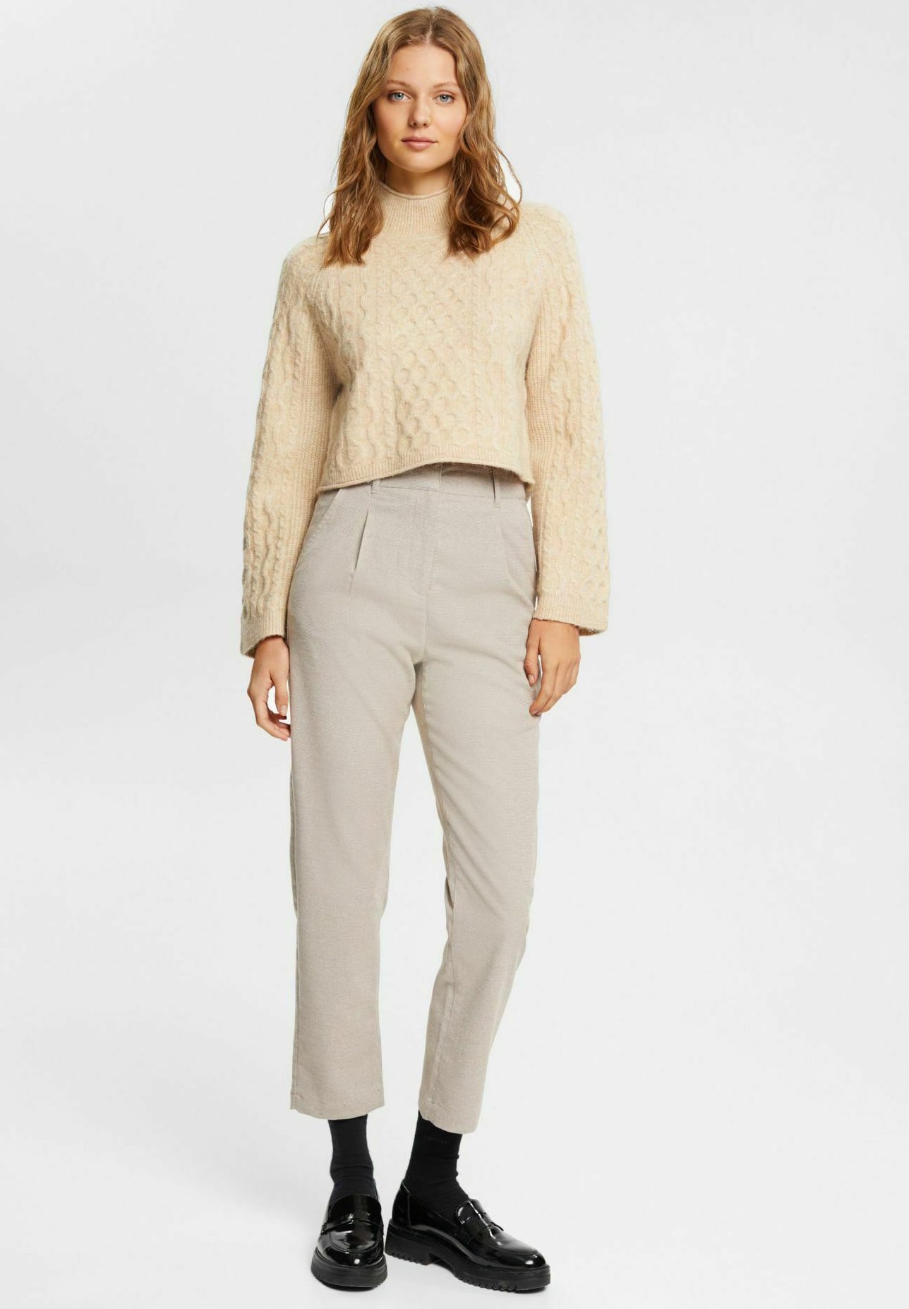 Esprit Trousers - light taupe/taupe