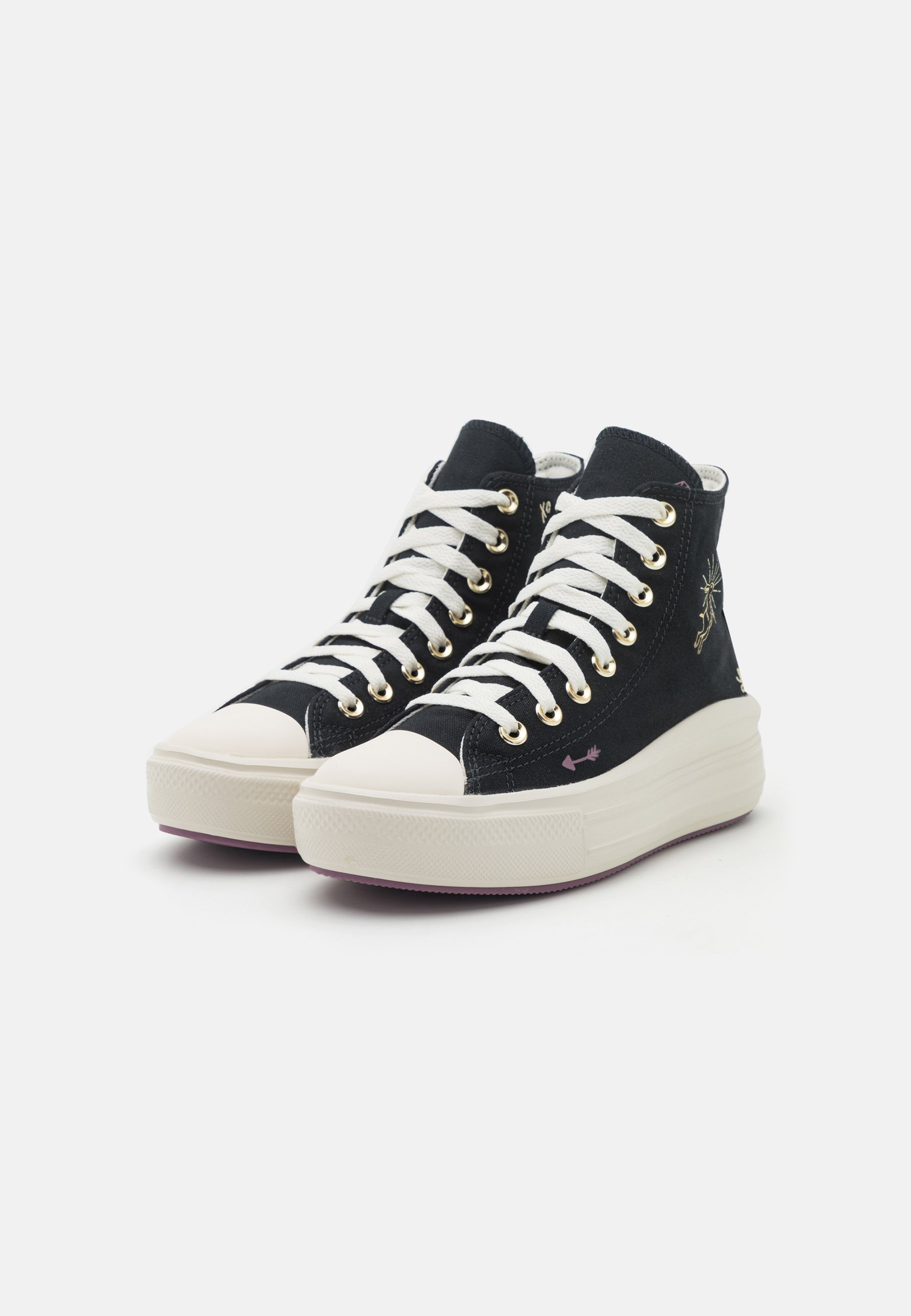 Converse CHUCK TAYLOR ALL STAR MOVE - High-top trainers - black/dreamy dahlia/egret/black